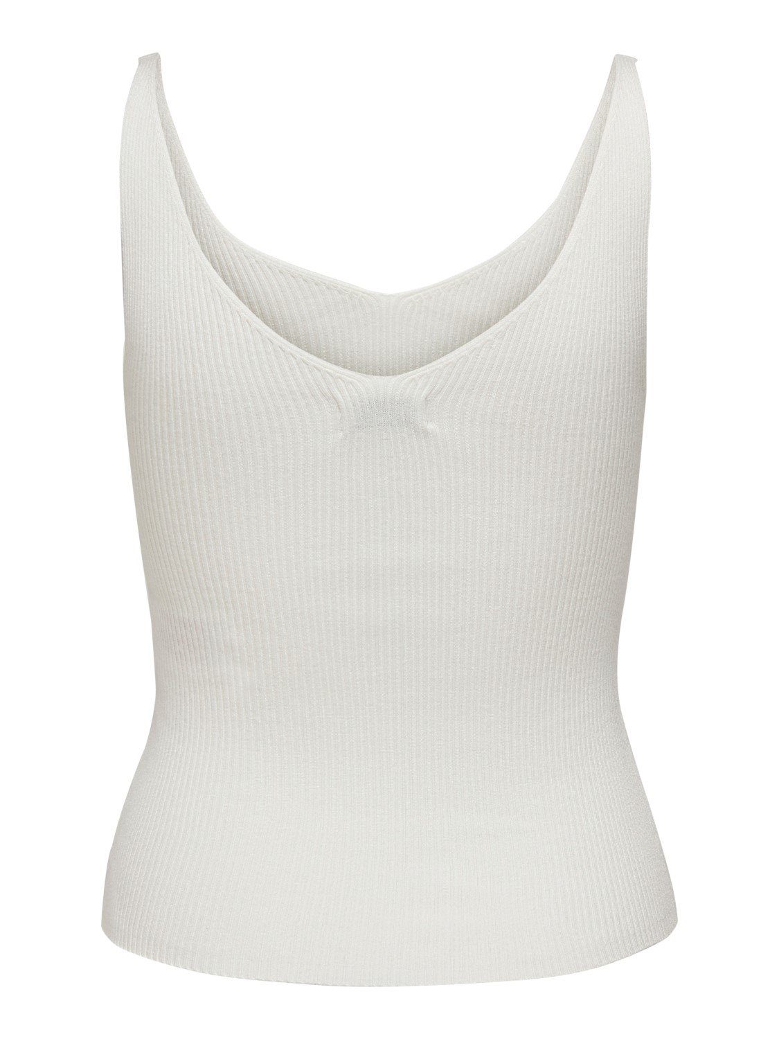 JACQUELINE de YONG Shirttop JDYNANNA Tank Weiß in Shirt Top (1-tlg) Oberteil V-neck 3554 Ausschnitt Pullover