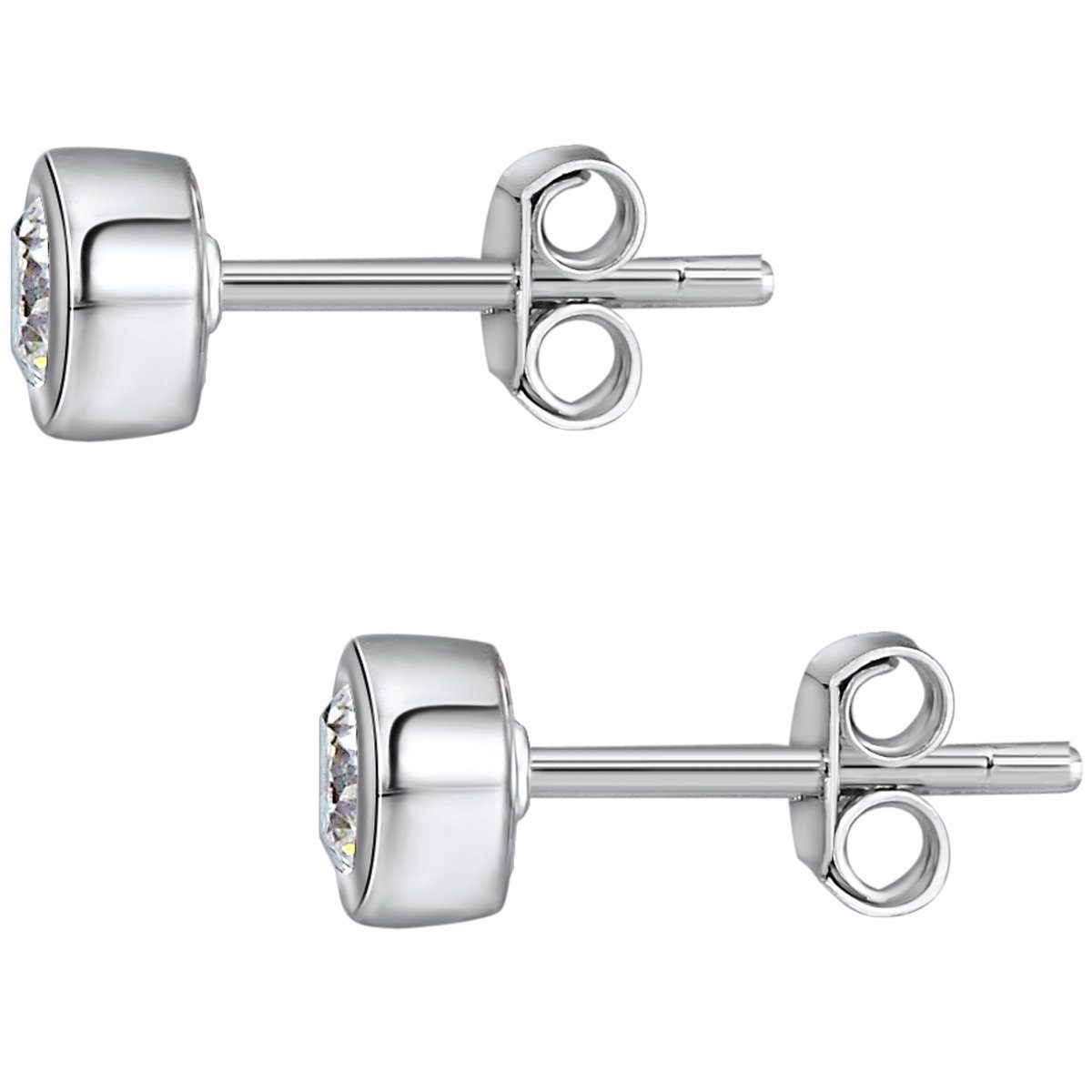 3. Bild von Trilani Paar Ohrstecker Ohrschmuck aus 925 Sterling Silber, mit Zirkonia