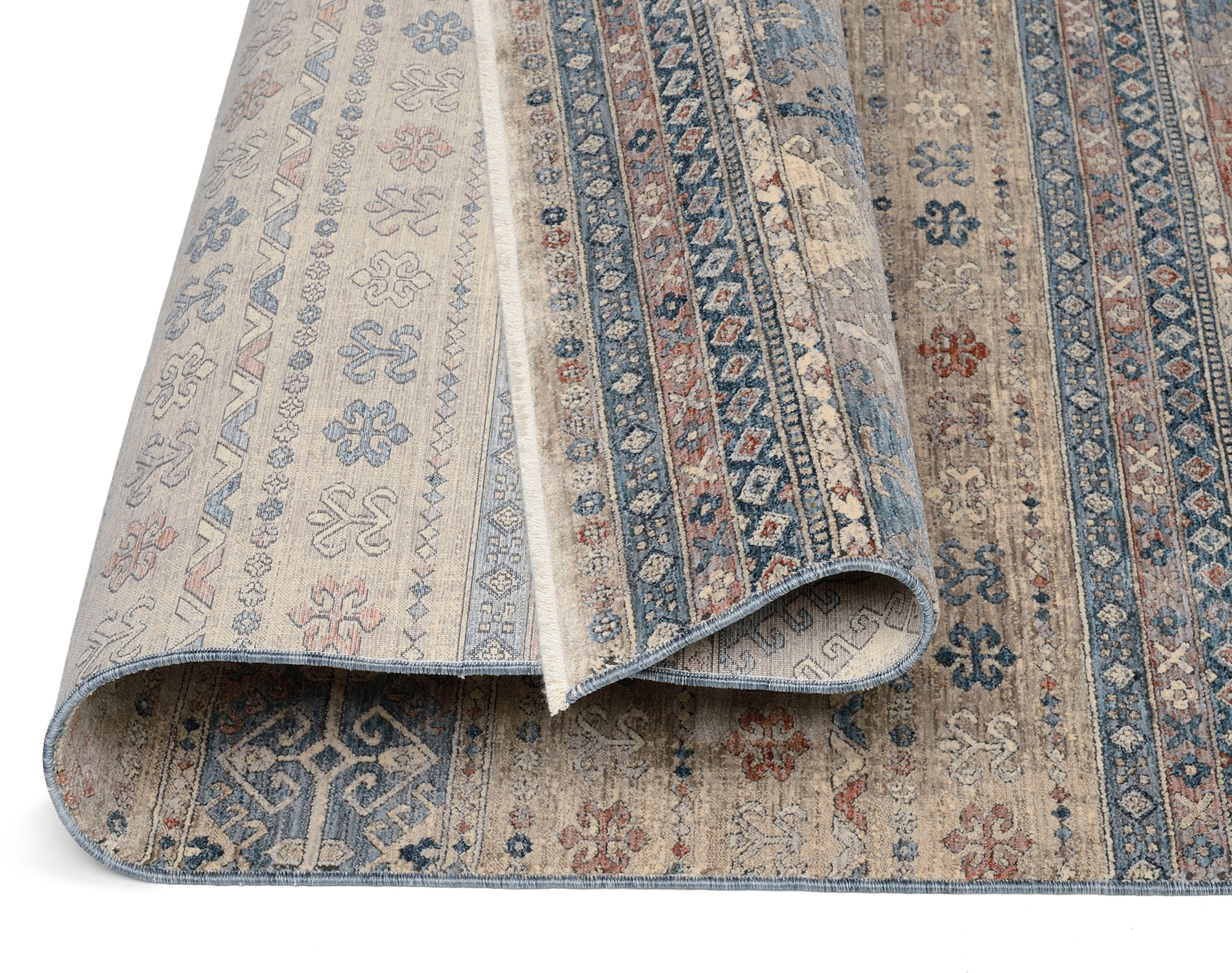 OCI DIE TEPPICHMARKE Läufer GRAND FASHION IKARUS, rechteckig, Höhe: 5 mm, Vintage Optik, feine Fransen, Wohnzimmer