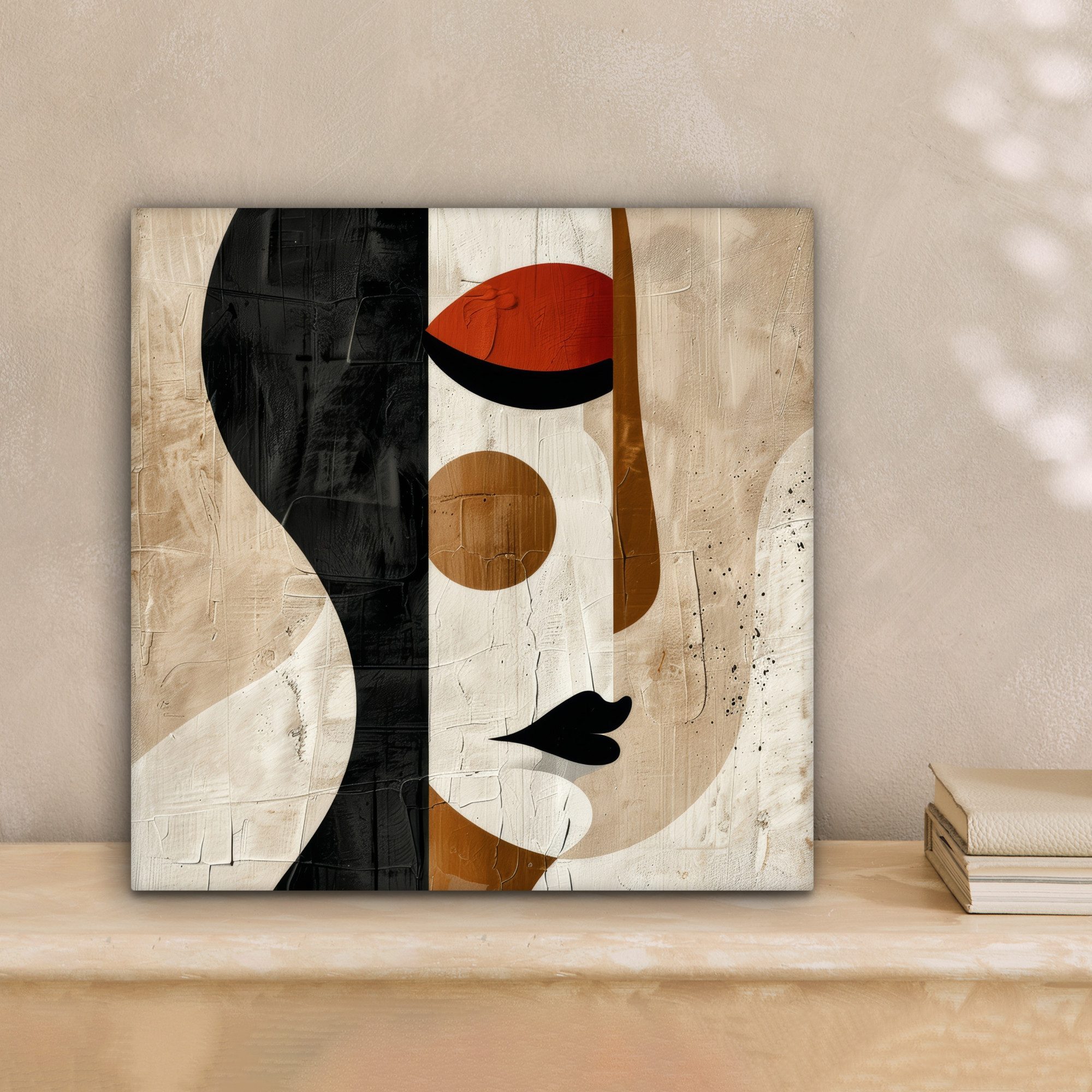 OneMillionCanvasses® Leinwandbild Gesicht - Abstrakt - Kunst - Formen, Foto günstig online kaufen