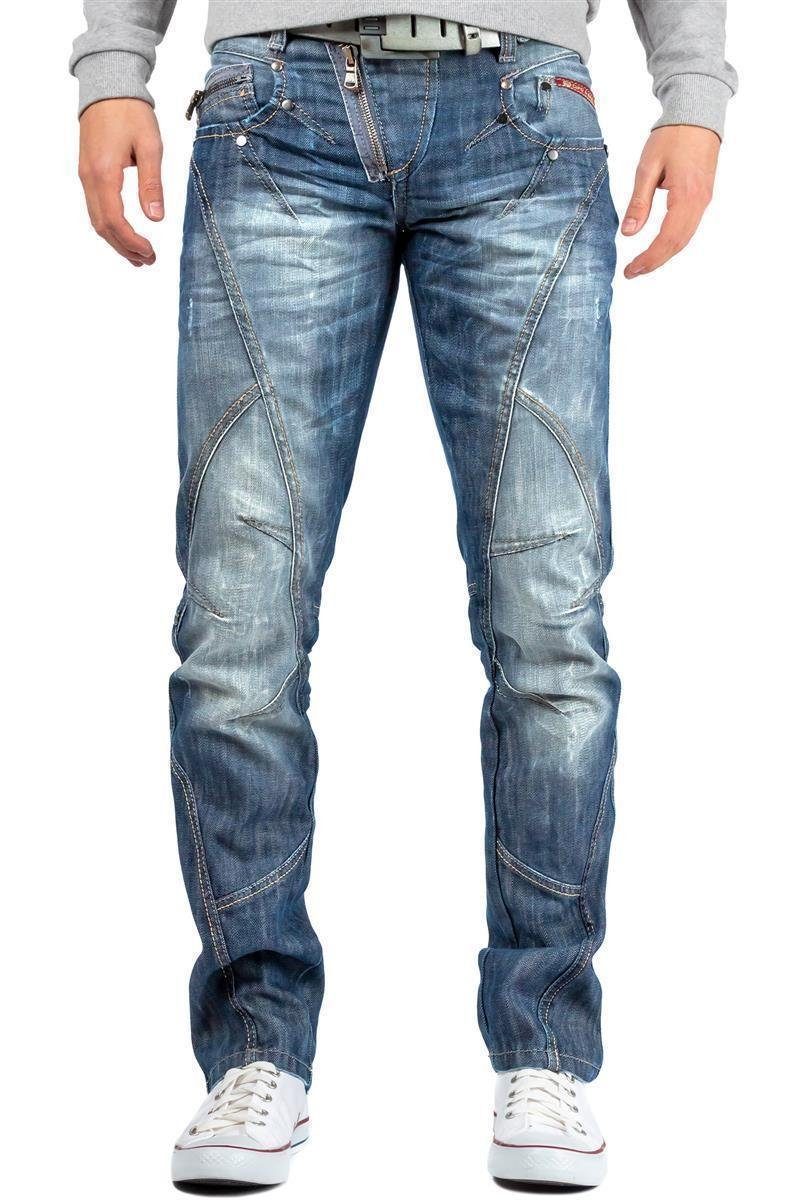 Cipo BA-C0751 Hose Zippern Baxx Destroyed mit und Effekten & Regular-fit-Jeans