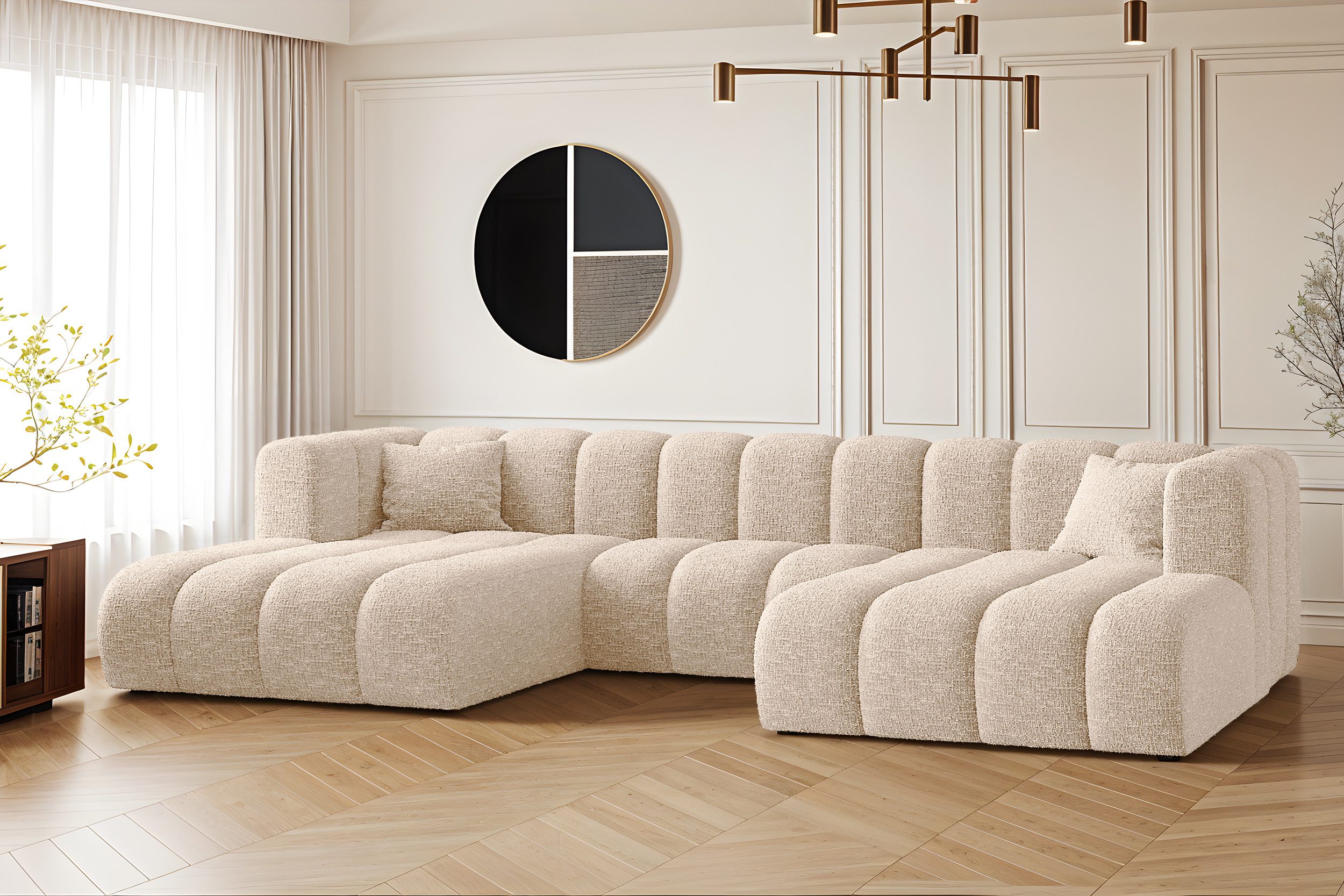 Kaiser Möbel Ecksofa U-from, Sofa Grand modular stoff Salvador und Haga, Zw günstig online kaufen
