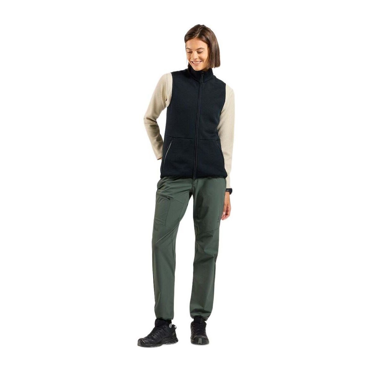 Odlo Funktionsweste Wool Vest Vielseitige Weste aus geruchsneutralisierender Wolle, ideal für
