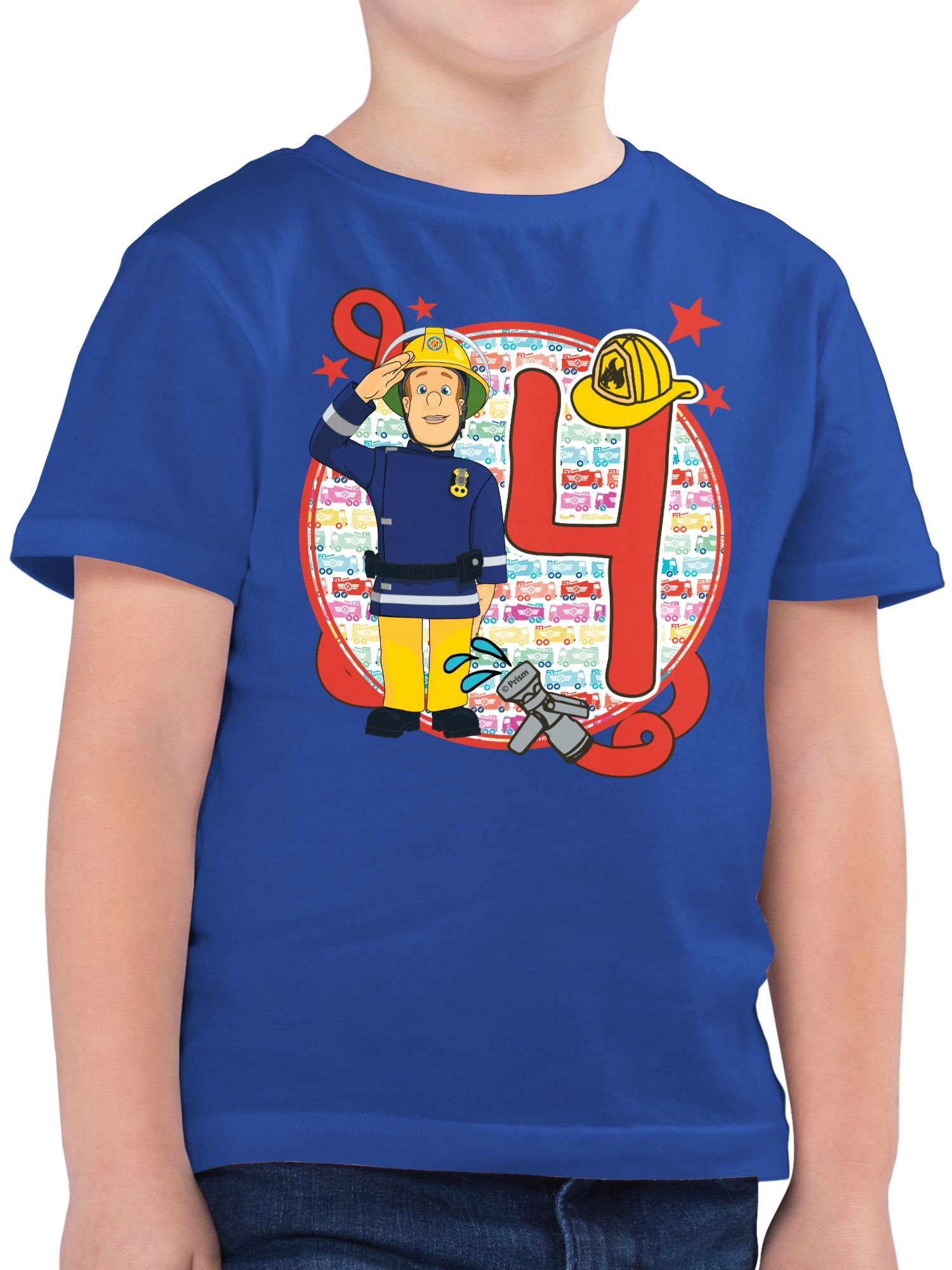 Shirtracer T-Shirt 4. Geburtstag (1-tlg) Feuerwehrmann Sam Jungen