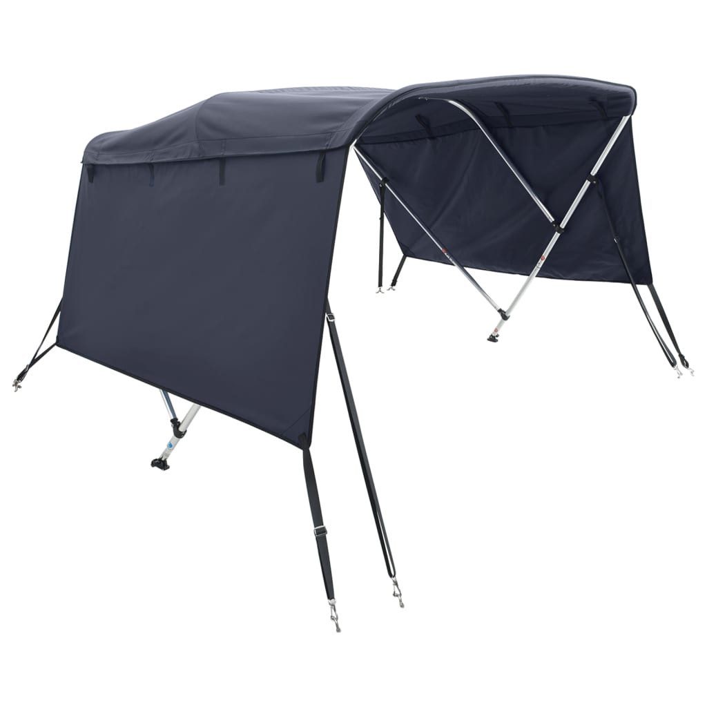 vidaXL Bodenschutzplane 3-Bow Bimini-Top mit Seitenteilen 183x(170-182)x137 cm (1-St)