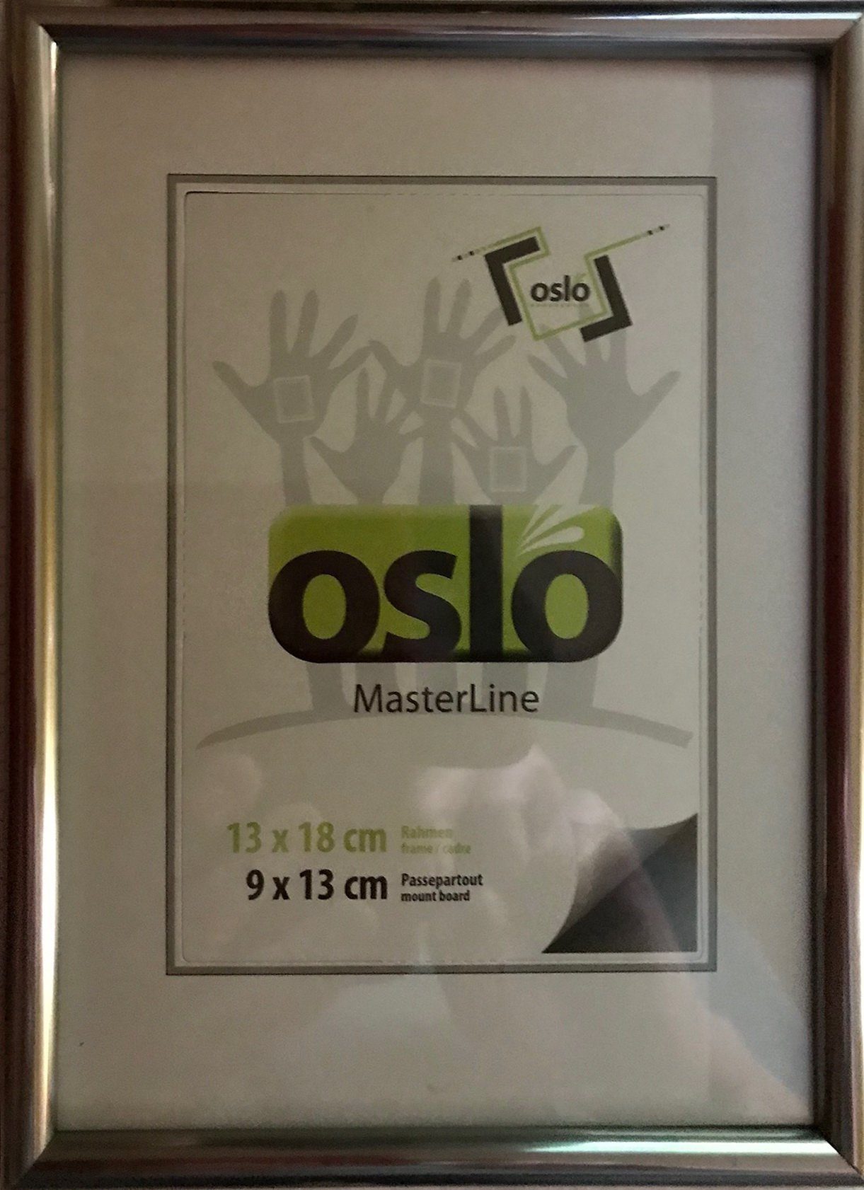 Oslo MasterLine Portraitrahmen & Aufsteller 13 Bilderrahmen Echtglas Hach FH FSC, cm {15x20}, 18 {9x13} Profil dunkelgrau, x Kunststoff {13x18} stabilem Becker stahl {10x15} schmales mit 