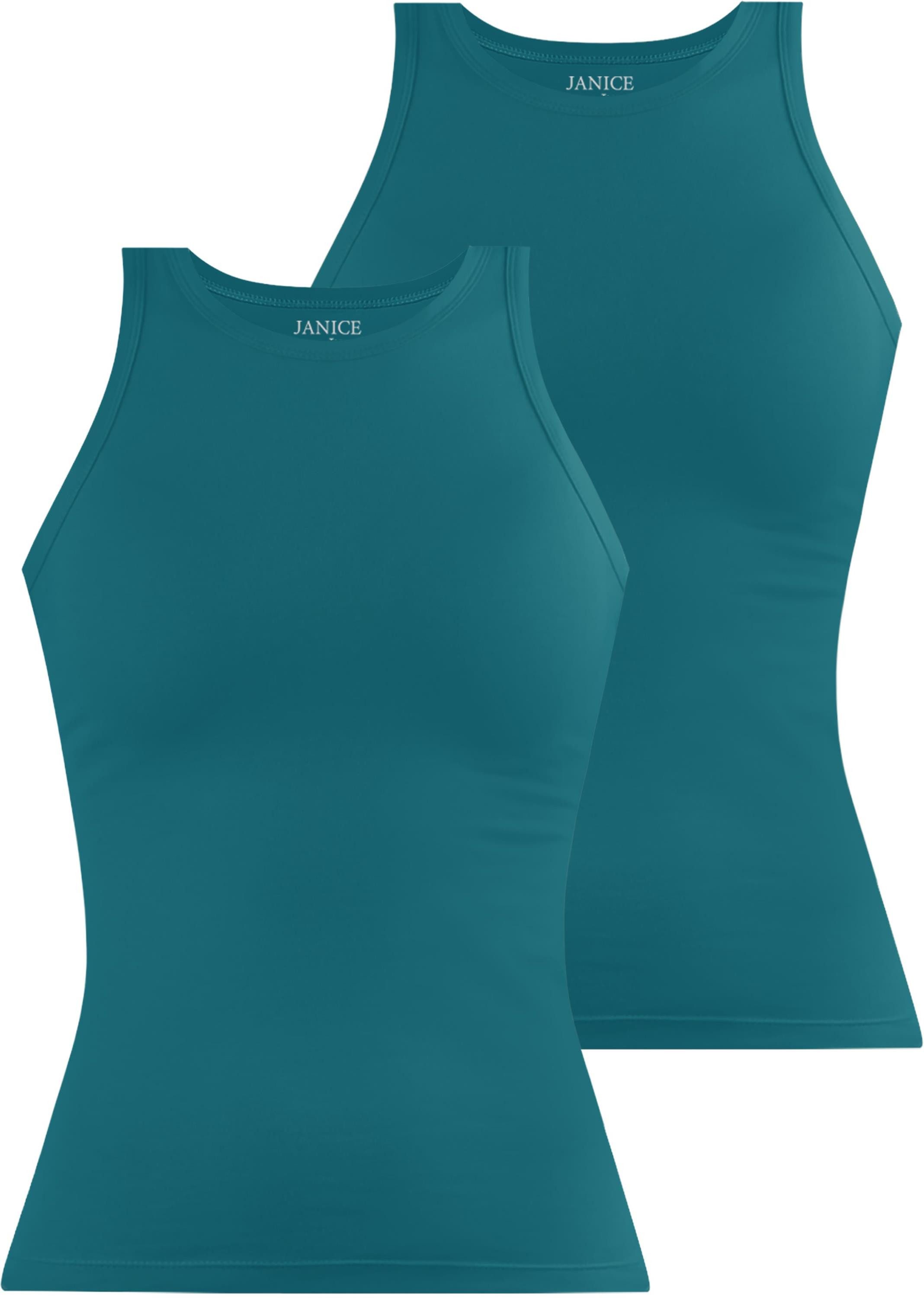 Janice Tanktop 2 x Damen Top hochgeschlossen Nauta Trägertop aus Baumwolle