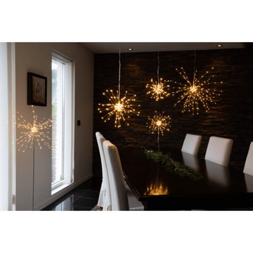 STAR TRADING LED Stern "Firework" silber, Stern, warmweiß, mit Leuchtmittel, 450x450mm, warmweiß