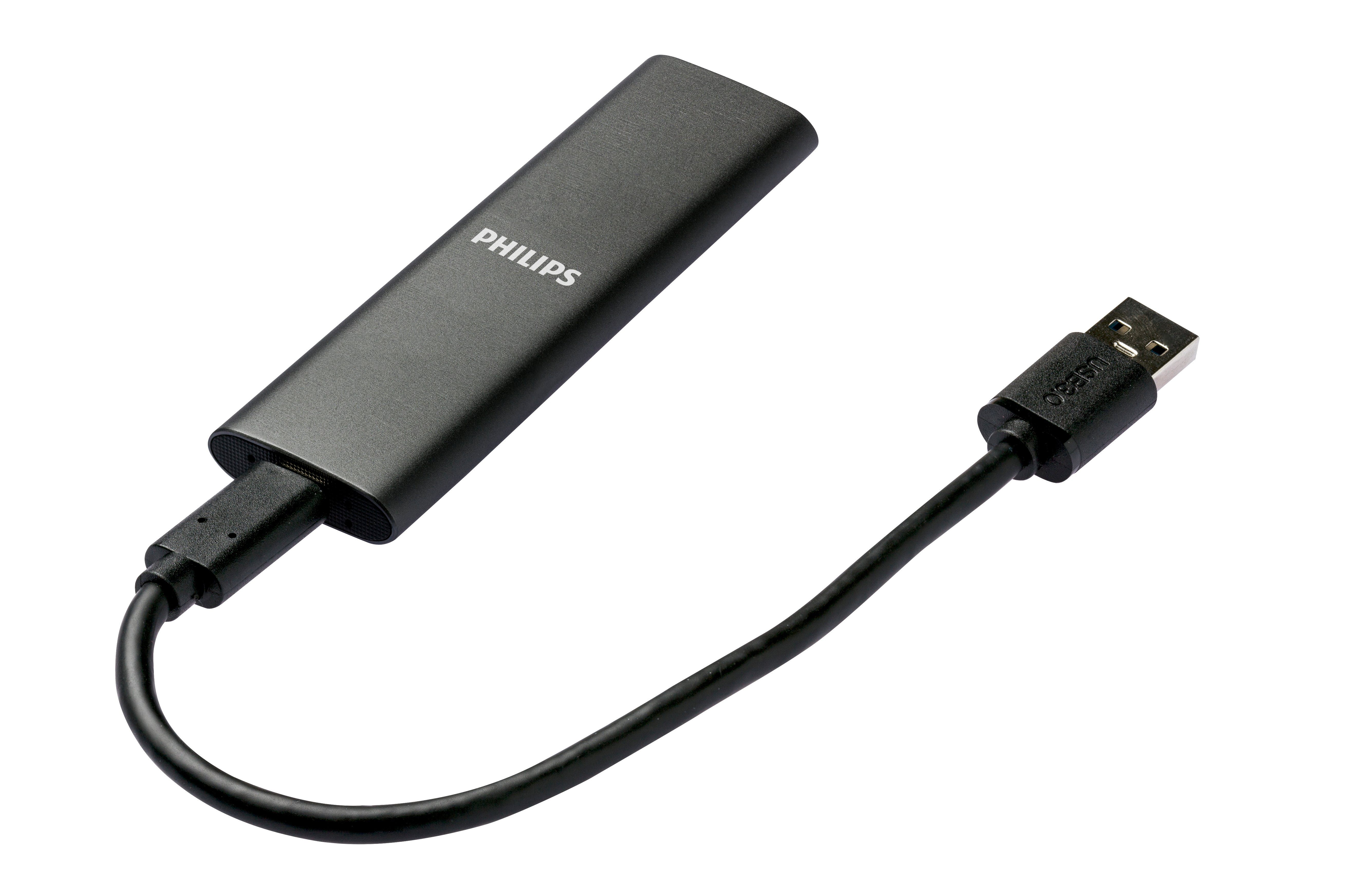 Philips FM25SS030P/00 externe SSD (250GB) extern" 540 MB/S Lesegeschwindigkeit, 520 MB/S Schreibgeschwindigkeit, Space Gray, Ultra Speed USB-C 3.2 – Bild 5 von 5