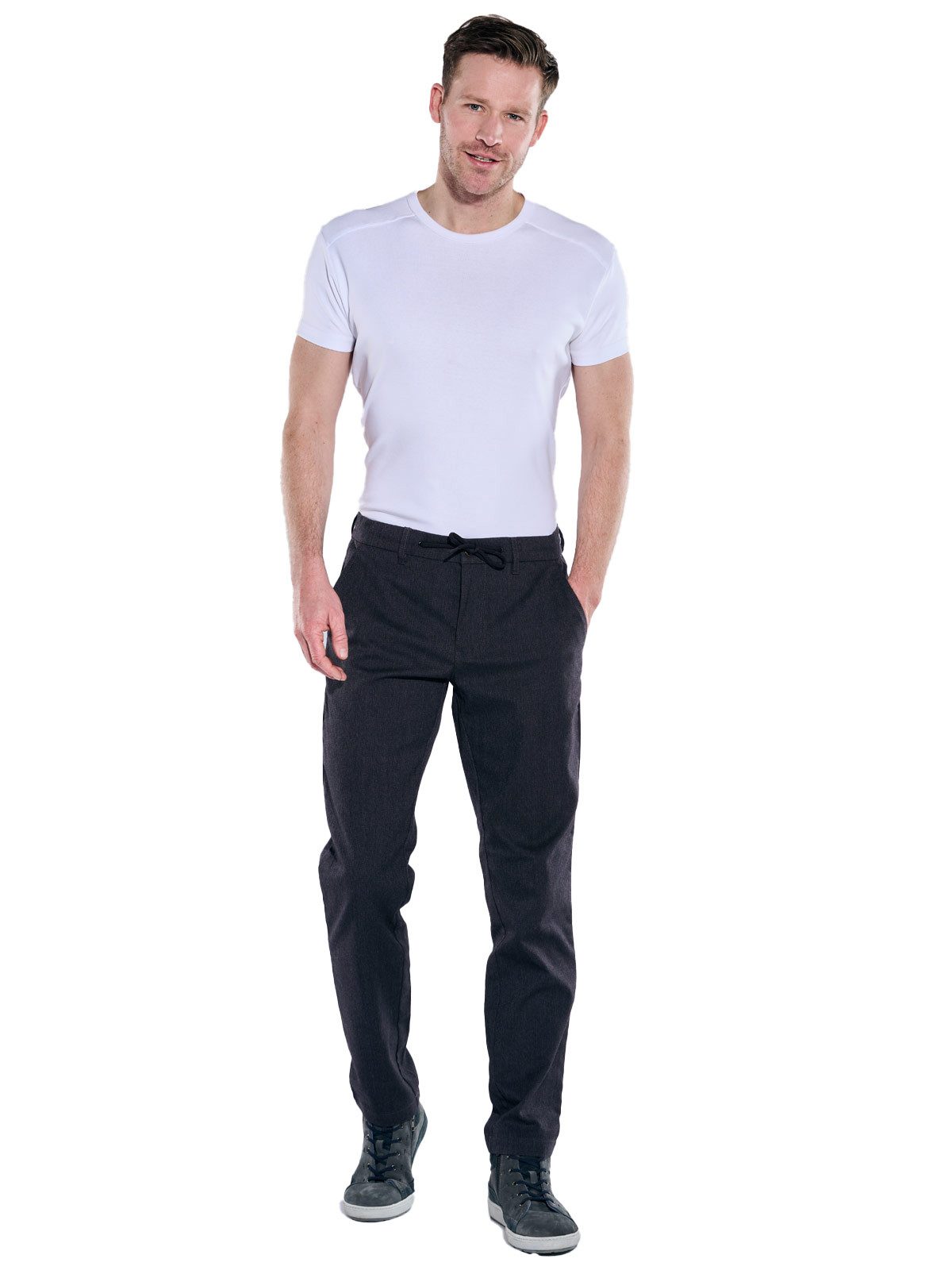 Engbers Chinohose Herren Chino mit Tunnelzug, Saphirblau