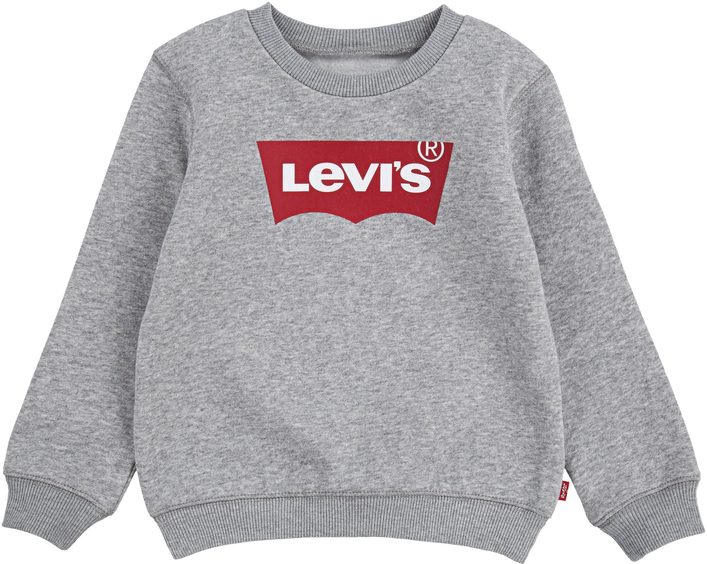 Levi's® Kids Sweatshirt HEATHER GREY CREWNECK BATWING UNISEX SWEATSHIRT