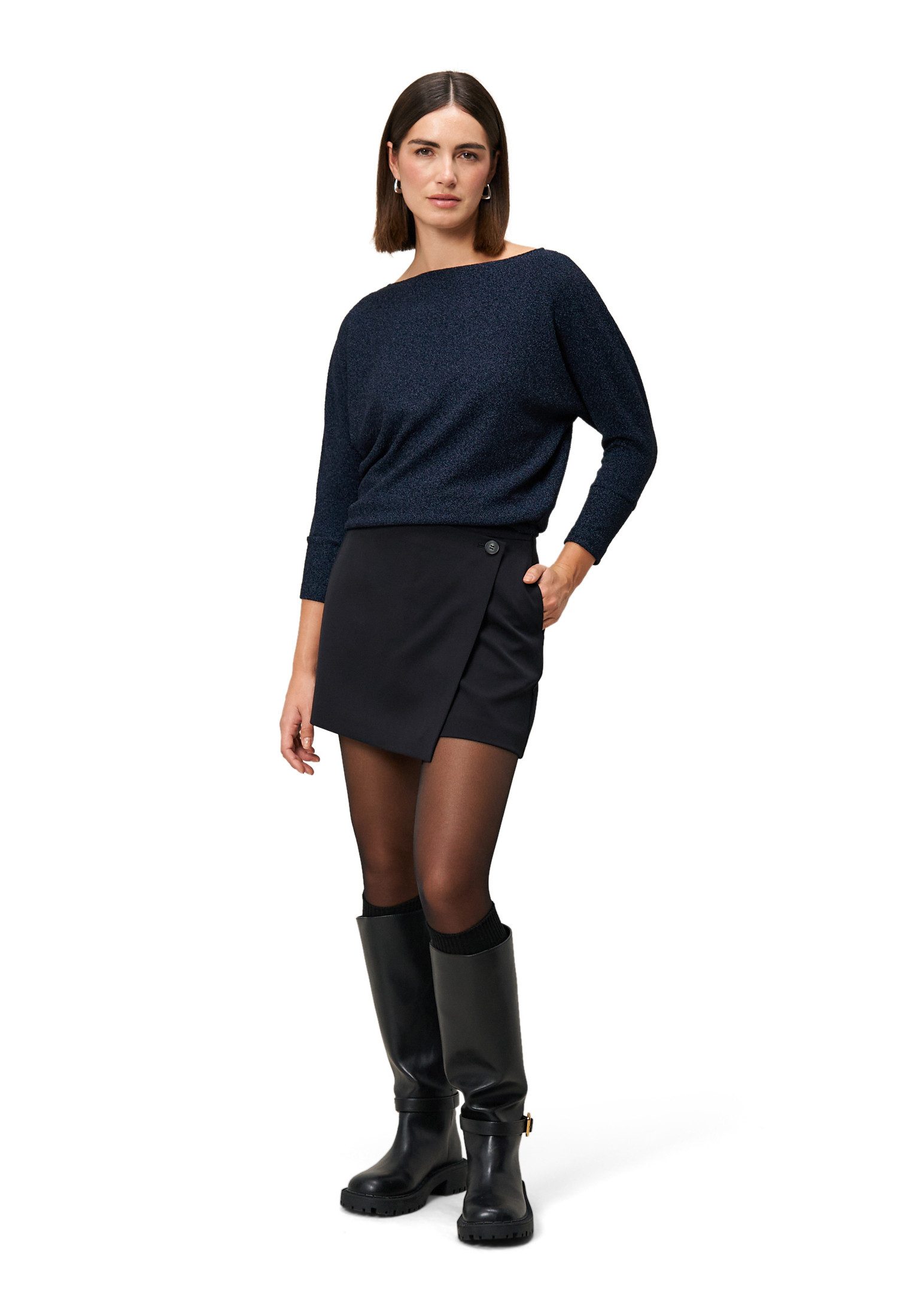 Zero Kurzarmshirt Damen mit U-Boot Ausschnitt (1-tlg) Plain/ohne Details