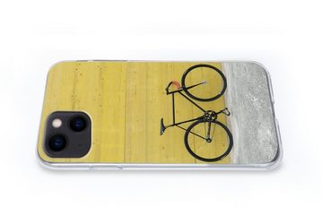 MuchoWow Handyhülle Ein Rennrad vor einem industriellen Hintergrund, Handyhülle Apple iPhone 13, Smartphone-Bumper, Print, Handy