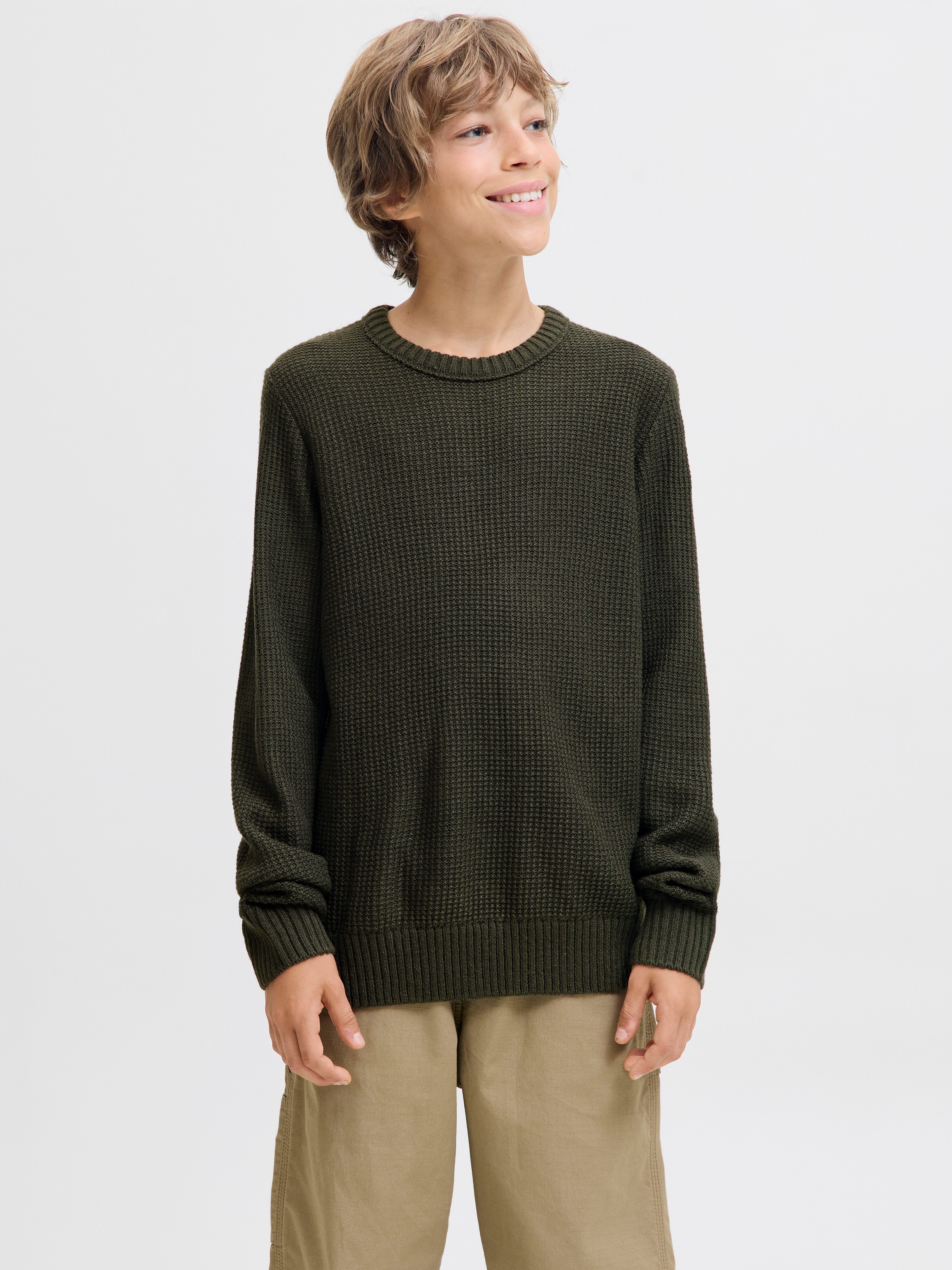 Jack & Jones Junior Rundhalspullover JJROY KNIT CREW NECK AW25 JNR