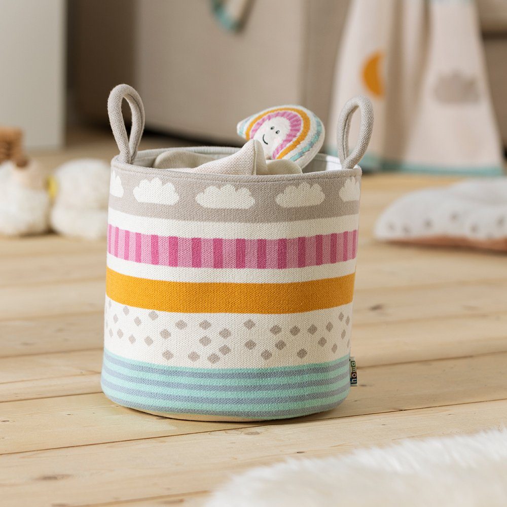 howa Aufbewahrungskorb be happy, Spielzeugkorb Kinderzimmer beige, Baumwoll günstig online kaufen