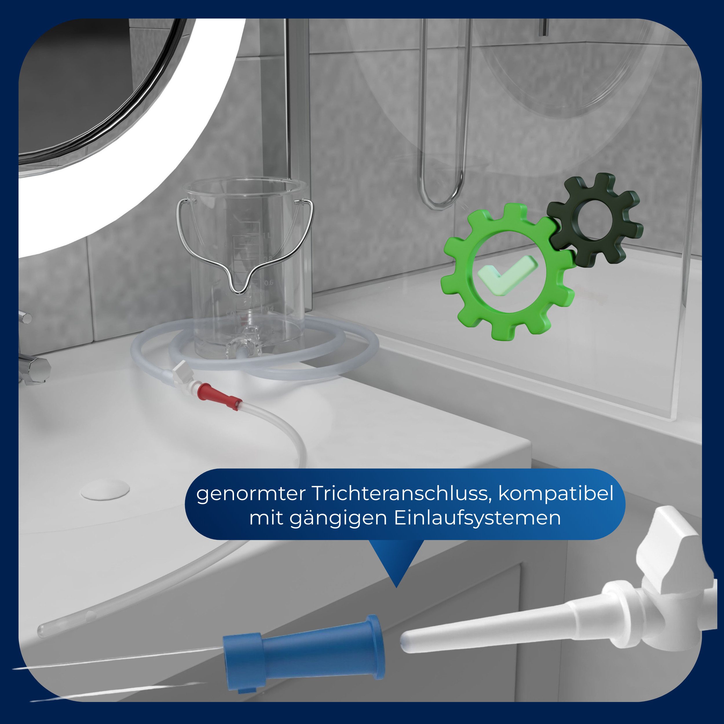 Horn Medical Bidet-Einsatz Einlaufhilfe Darmrohr CH 32 - Ø 10,7mm braun steril, 2 seitliche Auslauföffnungen, 1-tlg., flexible & glatt, Für eine einfache, schonende und angenehme Darmreinigung