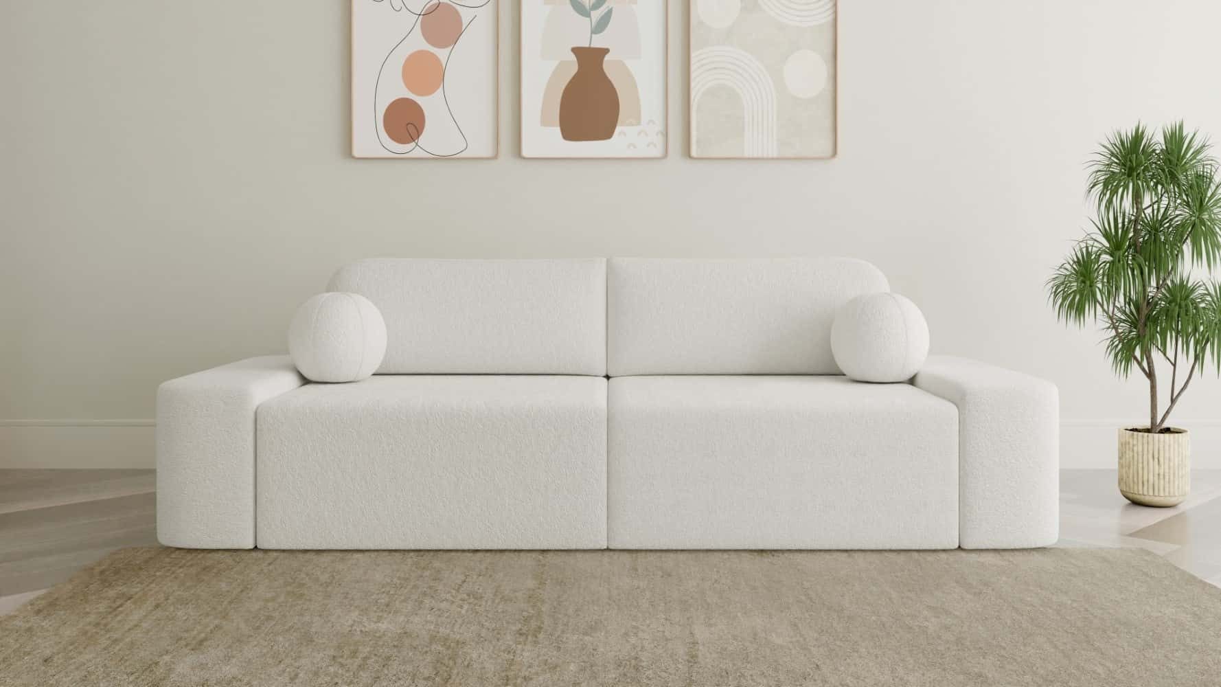 Myhomelando Big-Sofa Oval, mit Schlaffunktion, Bettkasten