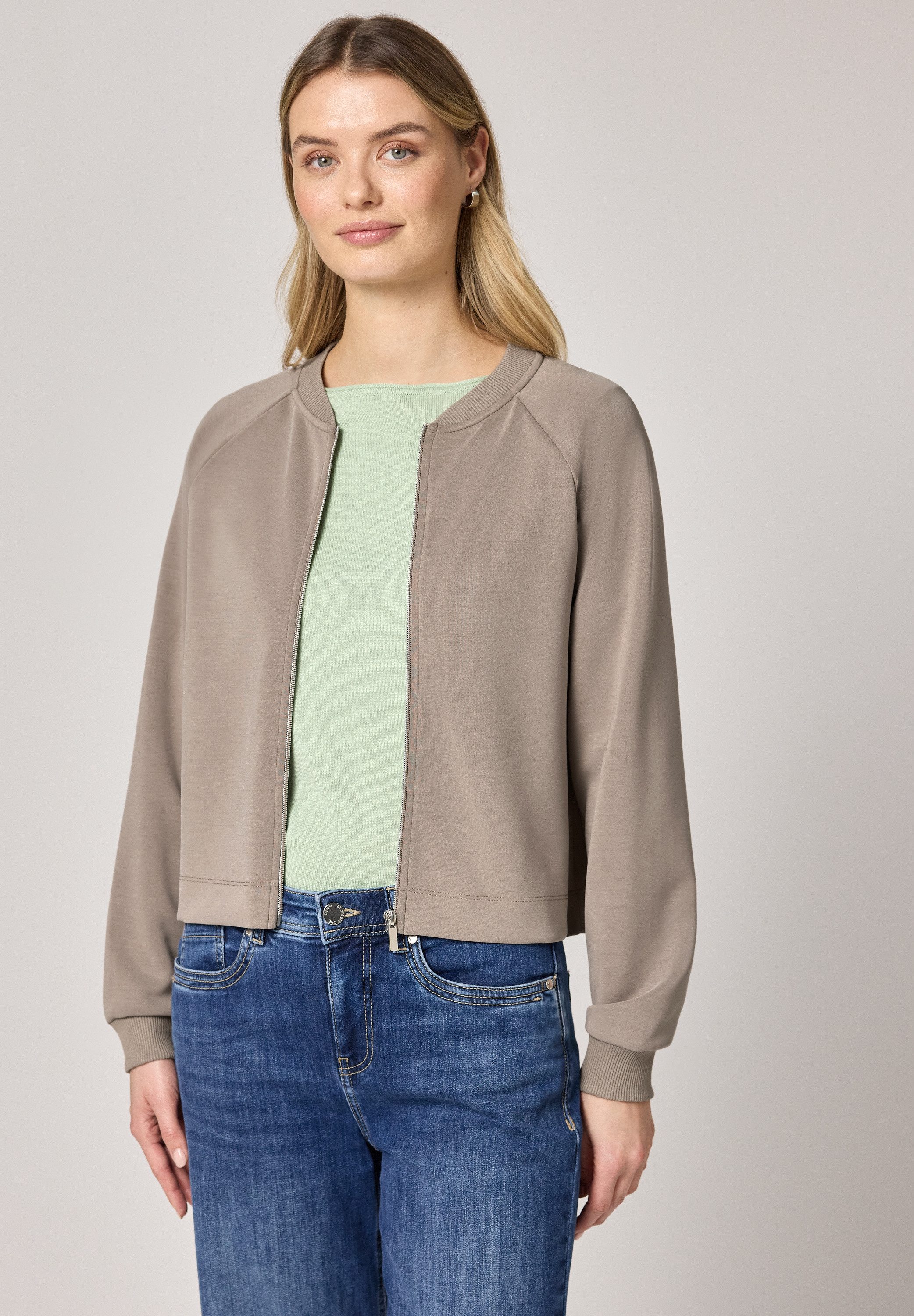 STREET ONE Cardigan aus elastischem Materialmix