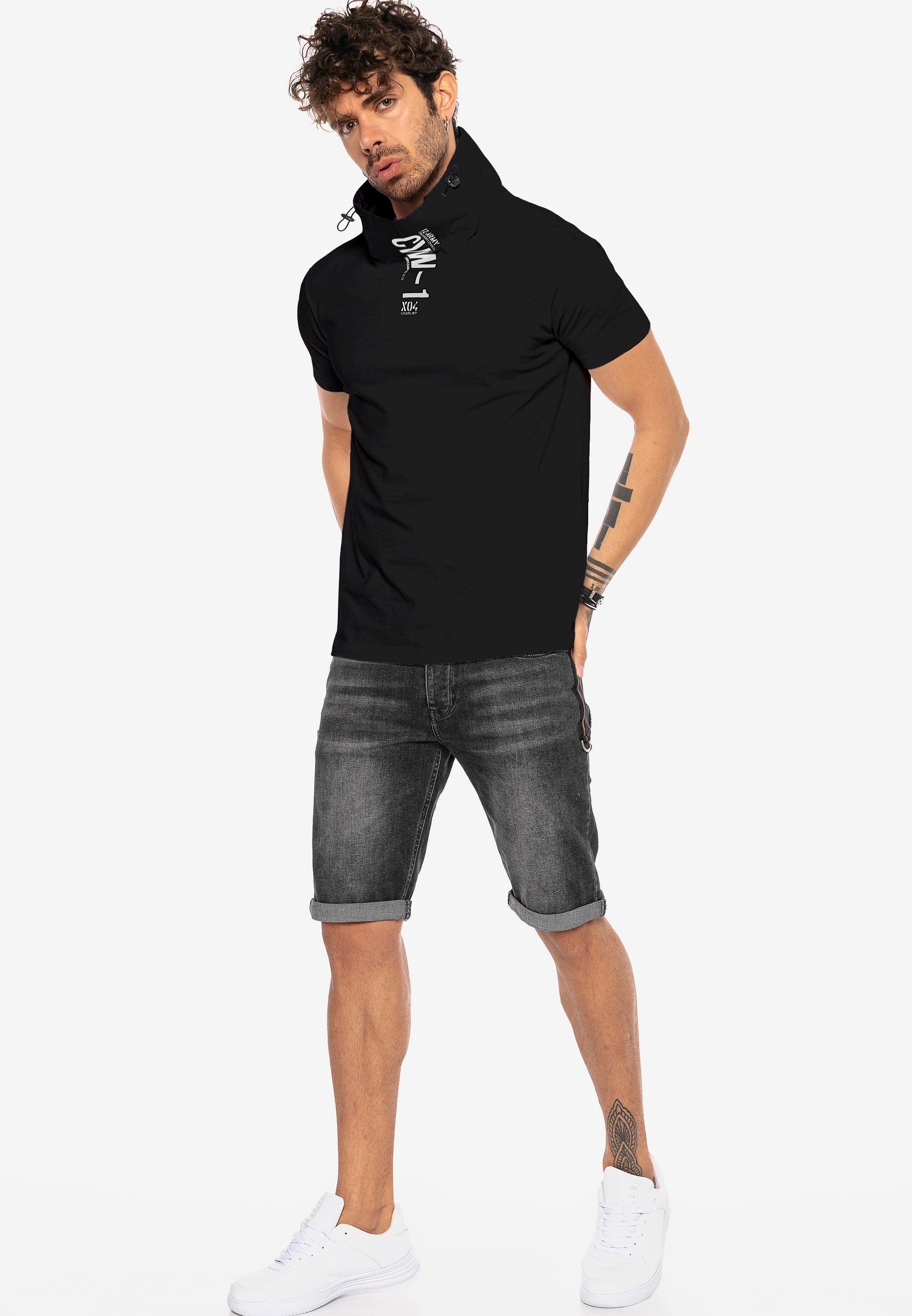 Sunnyvale schwarz Kragen mit hohem RedBridge T-Shirt