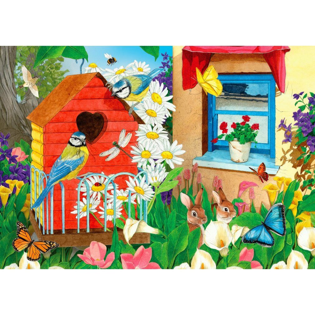 ENJOY Puzzle Puzzle ENJOY Puzzle Garten mit Vogelhäuschen 1000 Teile, Puzzleteile