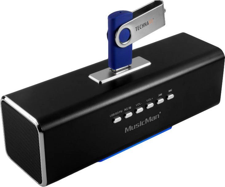 Technaxx MusicMan MA Soundstation 2.0 Portable-Lautsprecher (6 W) schwarz | Lautsprecher