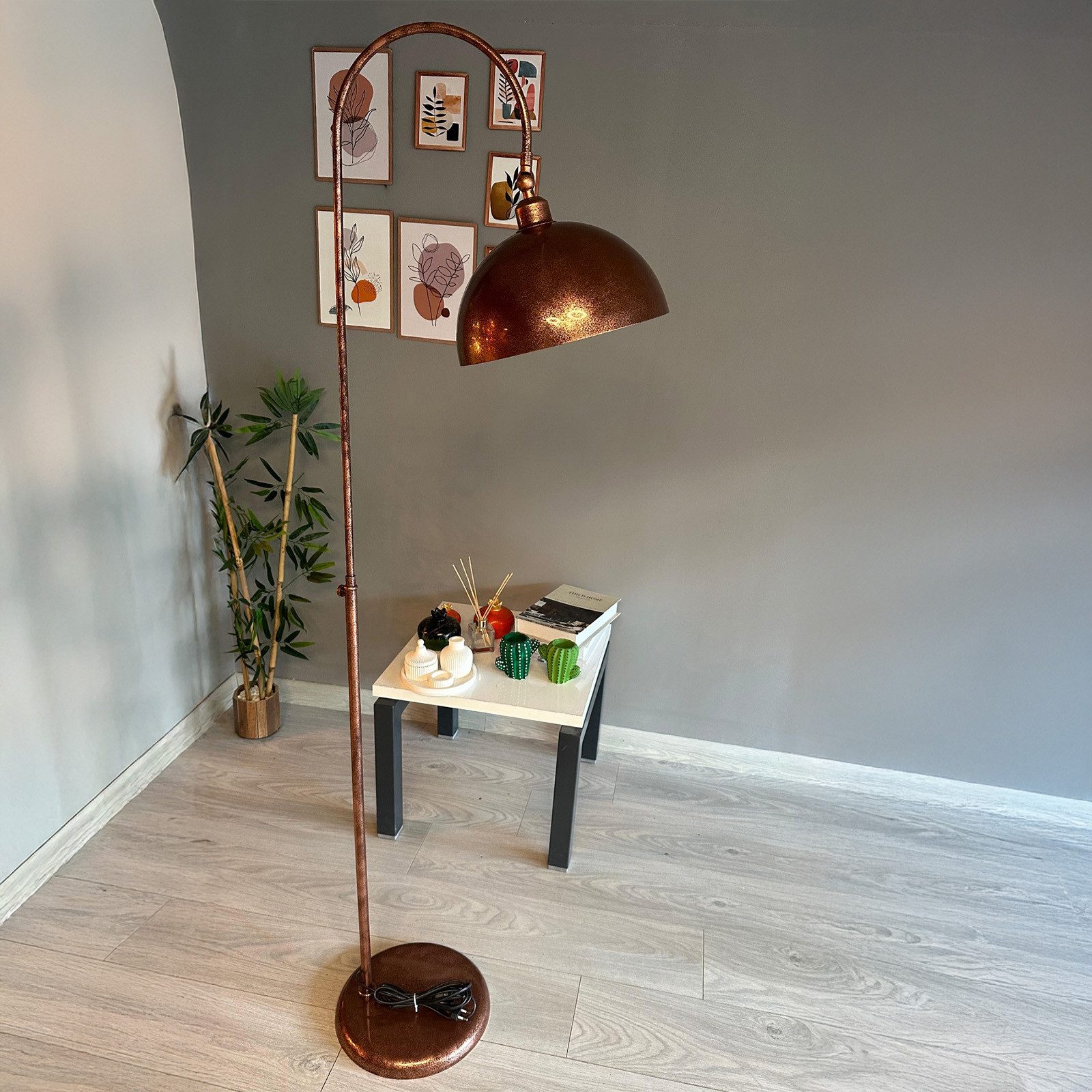 Bamyum Stehlampe Moderne Metall Stehlampe mit Dimmer, ohne Leuchtmittel, verstellbarer Lampenschirm – Bild 5 von 5