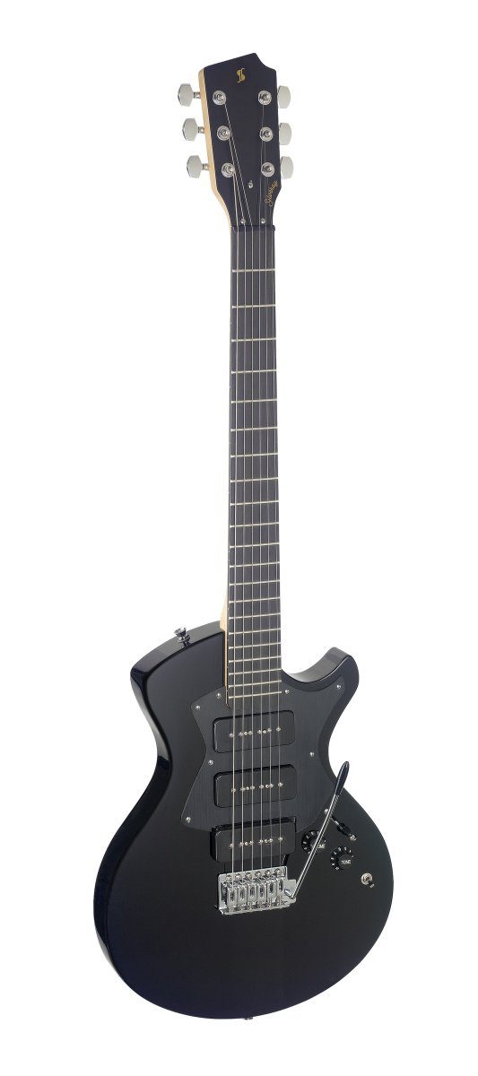 Stagg E-Gitarre SVY NASH BK E-Gitarre, Silveray Serie, Nash Modell, mit massivem Er...