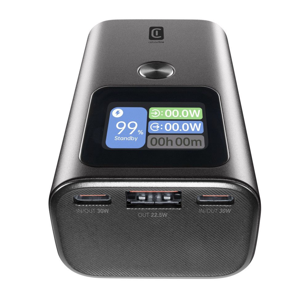 Cellularline Power Bank Ultron 10000 Gray (60982) Solar Powerbank