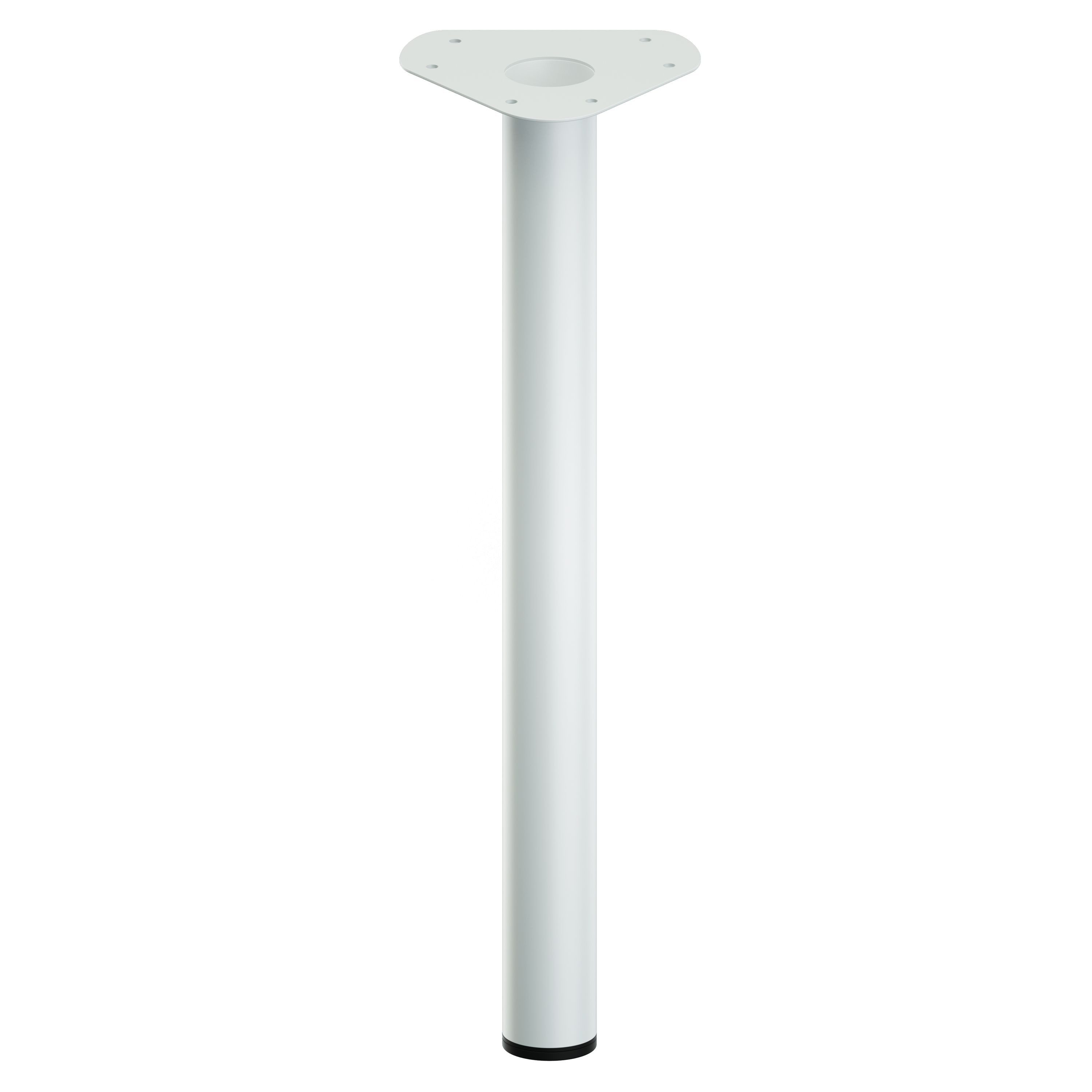ib style Tischbein Tischbein Ø 60 mm Länge:70 cm;Farbe:Silbermatt, Tischfüße - Möbelfüße - mit integrierten Stellfuß