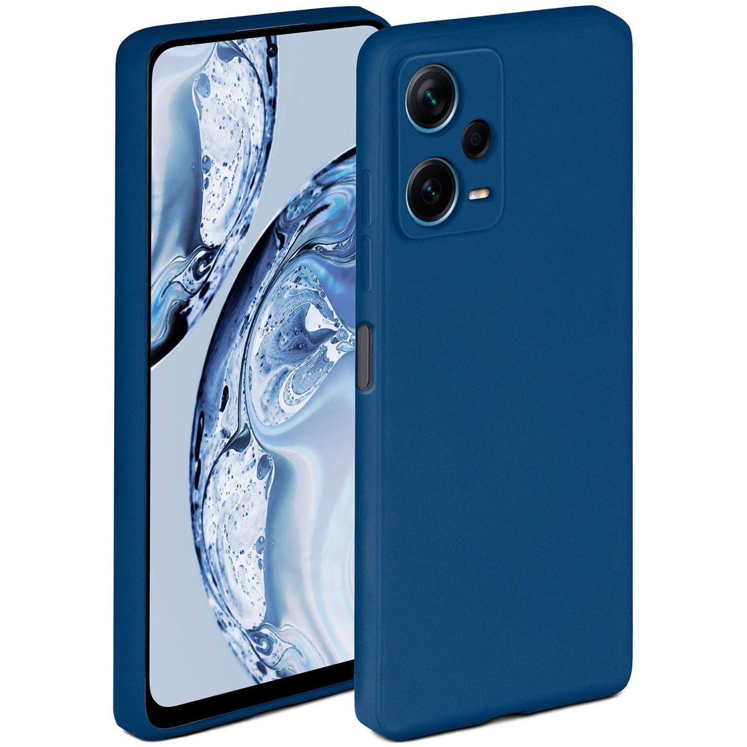 ONEFLOW Handyhülle für Redmi Note 12 Pro 5G Hülle Silikon Soft Case Dunkelblau 6,67 Zoll, Silikonhülle Cover Dünn Handytasche TPU Schutzhülle mit Kameraschutz