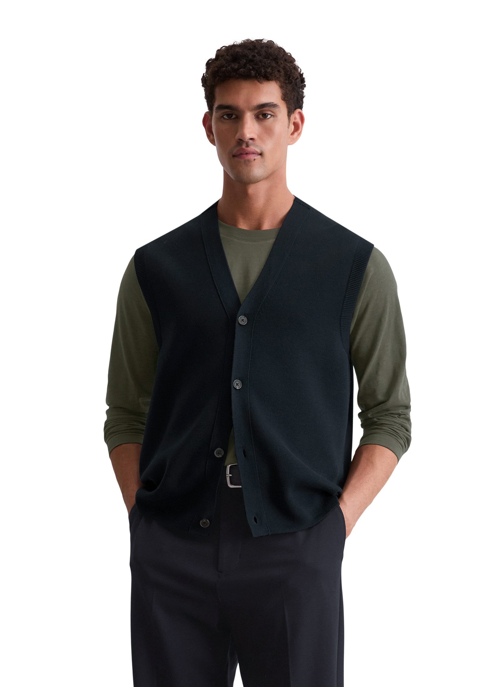 Marc O'Polo Strickweste aus reiner Bio-Baumwolle