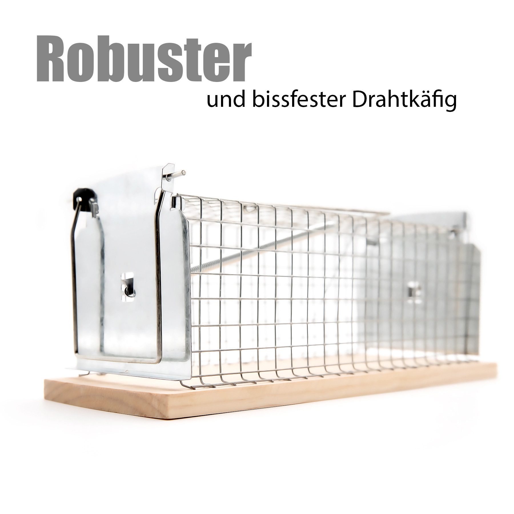 BigDean Vibrations-Tierabwehr Lebendfalle Maus auch als Rattenfalle lebend geeignet Mäusefalle, Packung 1-tlg., Nagetierfalle, Nagetierlebendfalle, Tierfreundlich, Wiederverwendbar