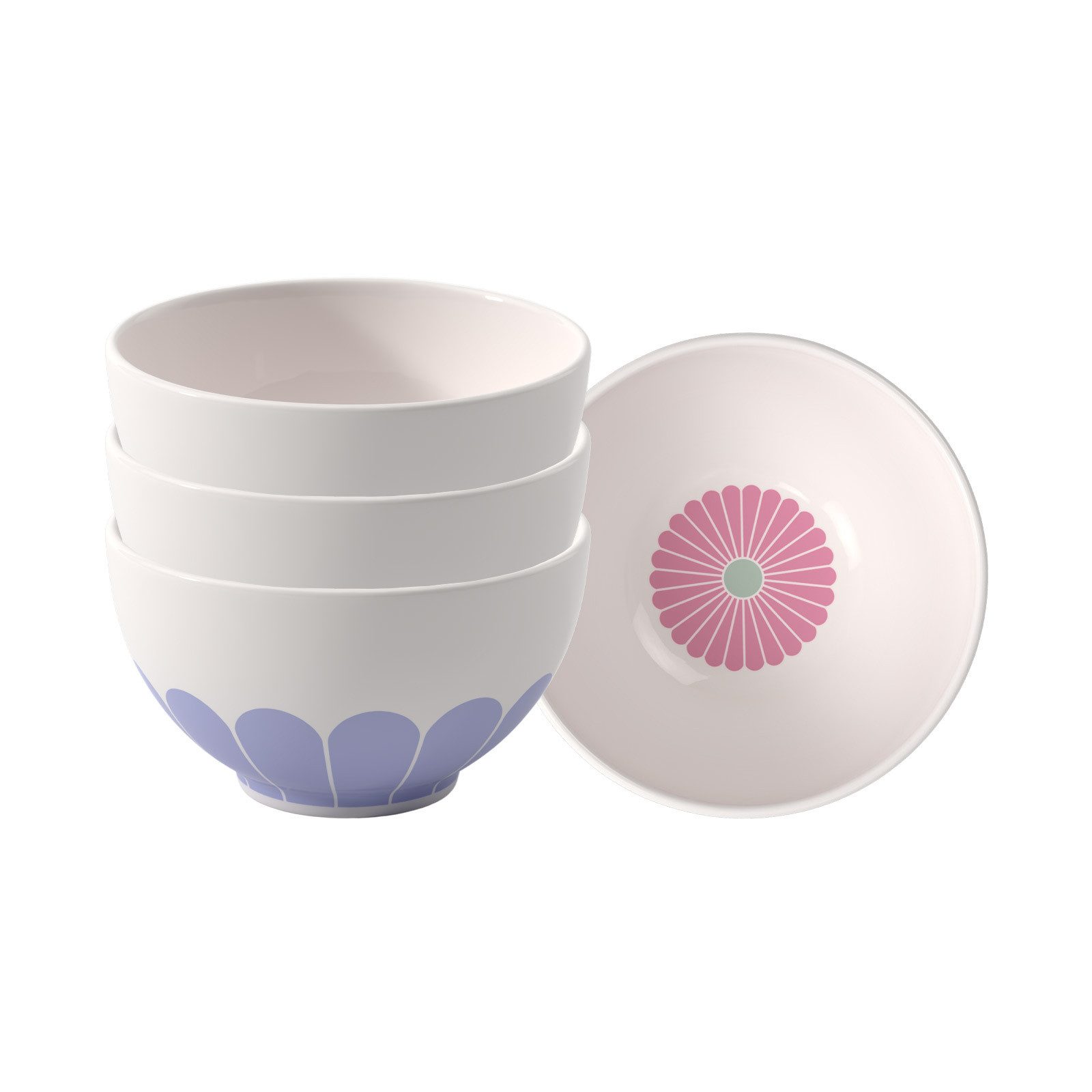 Villeroy & Boch Schale Fleur Couleur Beilagenschalen ø 11 cm 4er Set, Porzellan, (4x Schale, 4-tlg)
