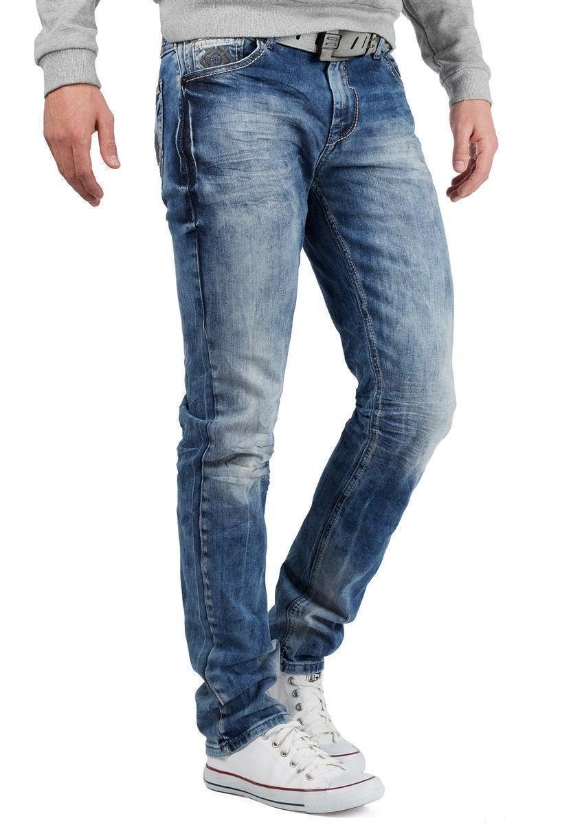 & BA-CD319 5-Pocket-Jeans mit Stonewashed Waschung Baxx Cipo Hose lässiger