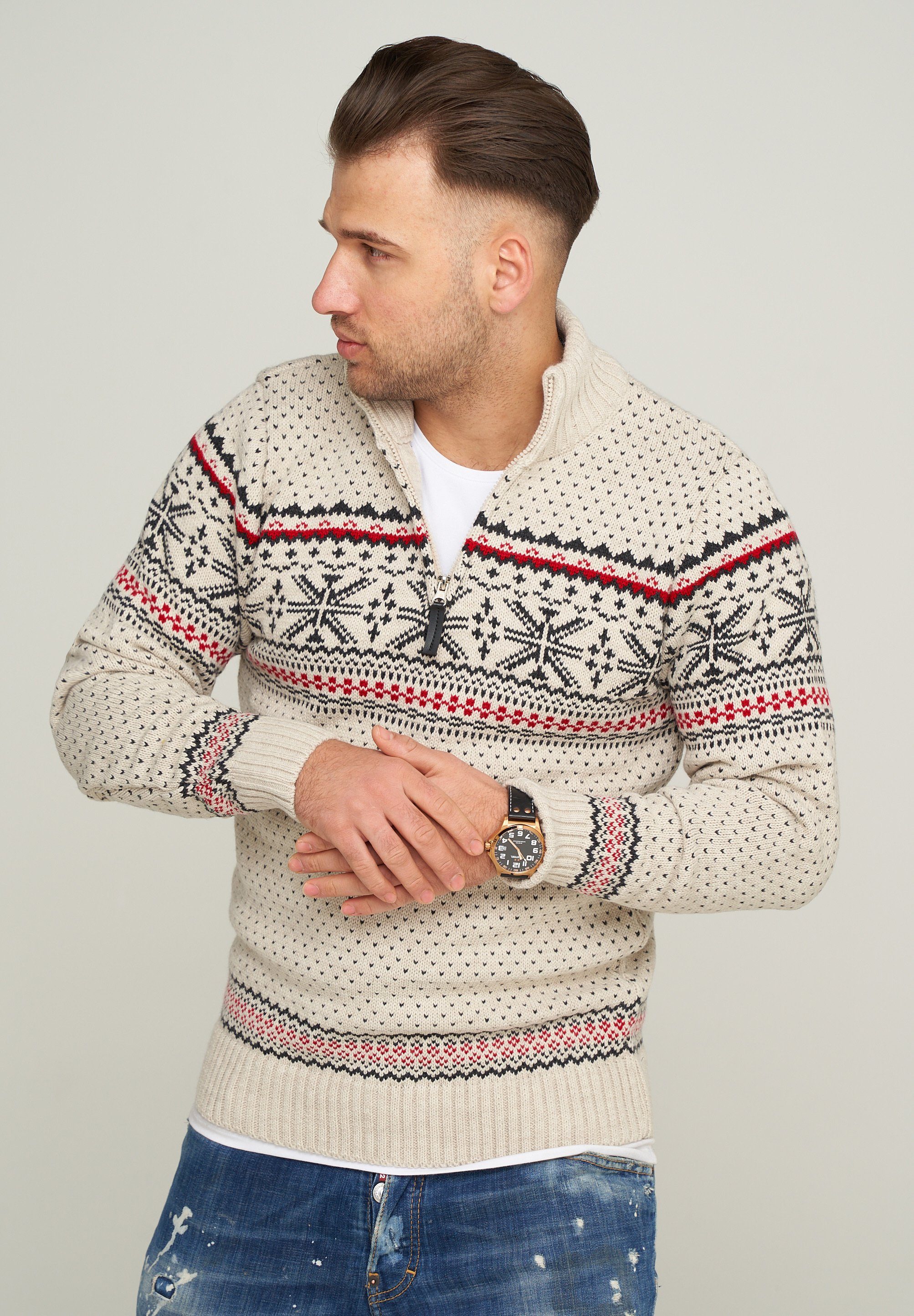 Hust & Claire Jungen Pullover Pelle - Norweger Strickpullover Aus Baumwolle