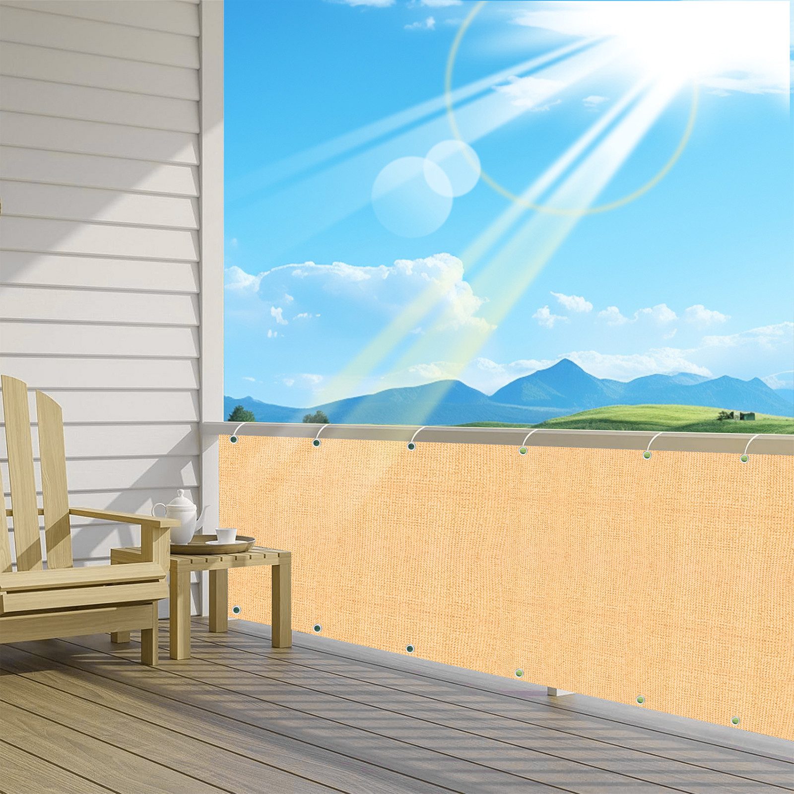 BlingBin Balkonsichtschutz Balkon Sichtschutz Sonnenschutz Windschutz günstig online kaufen