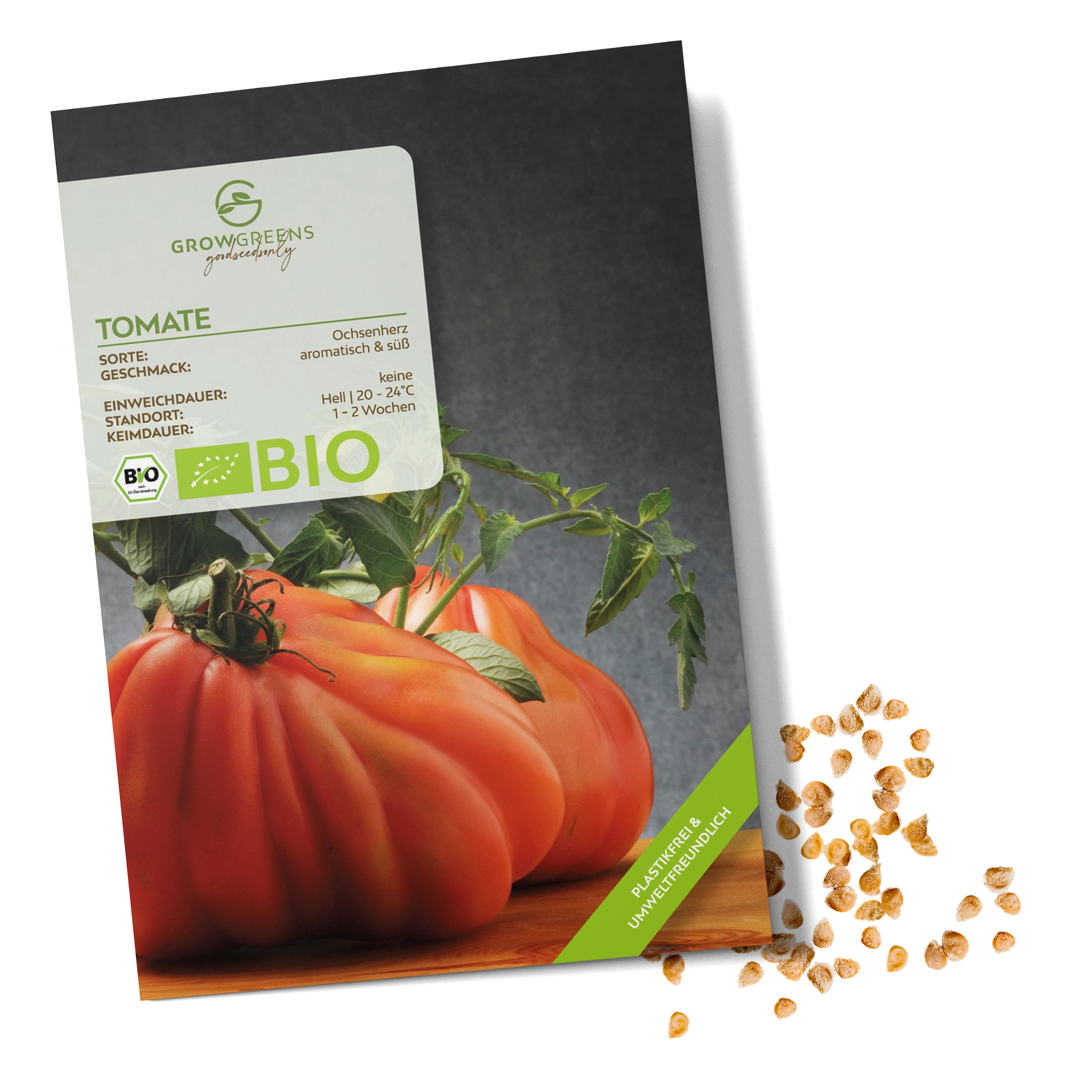 Gemüsesamen BIO Tomatensamen (Ochsenherz) - Tomaten Saatgut (10 Korn)