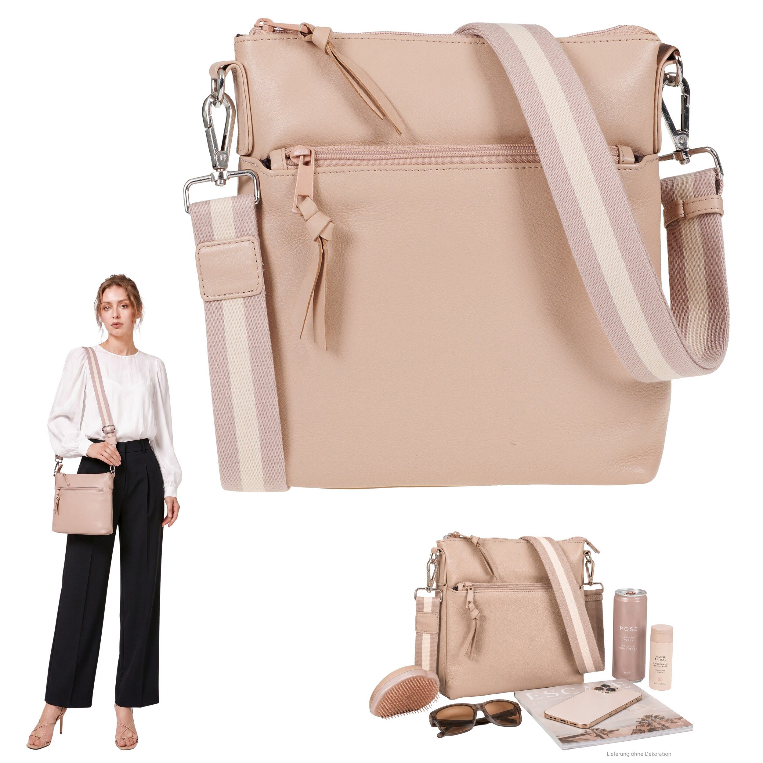 Handtasche Leder Tasche Umhängetasche Schultertasche Echtleder