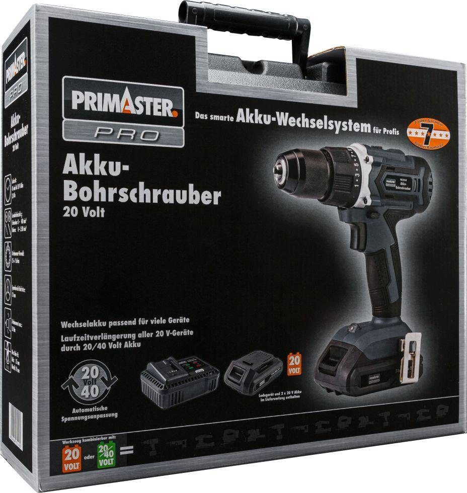 Primaster Akku-Bohrschrauber Primaster Pro Akku-Bohrschrauber V PAS20BL-W 20