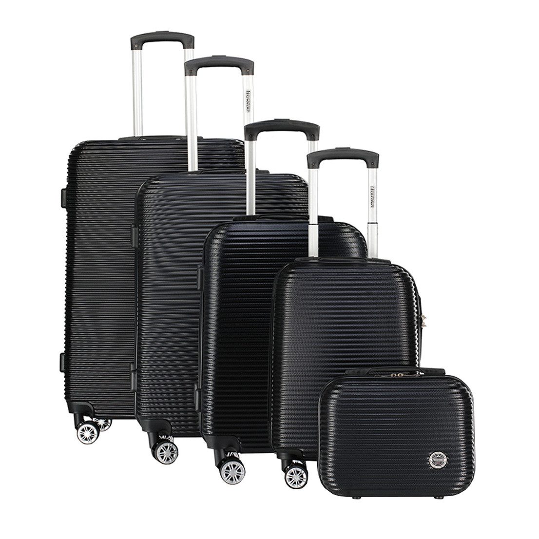 Geographical Norway Kofferset Robuste Rollkoffer Solomun, 4 Rollen, (5 tlg) günstig online kaufen