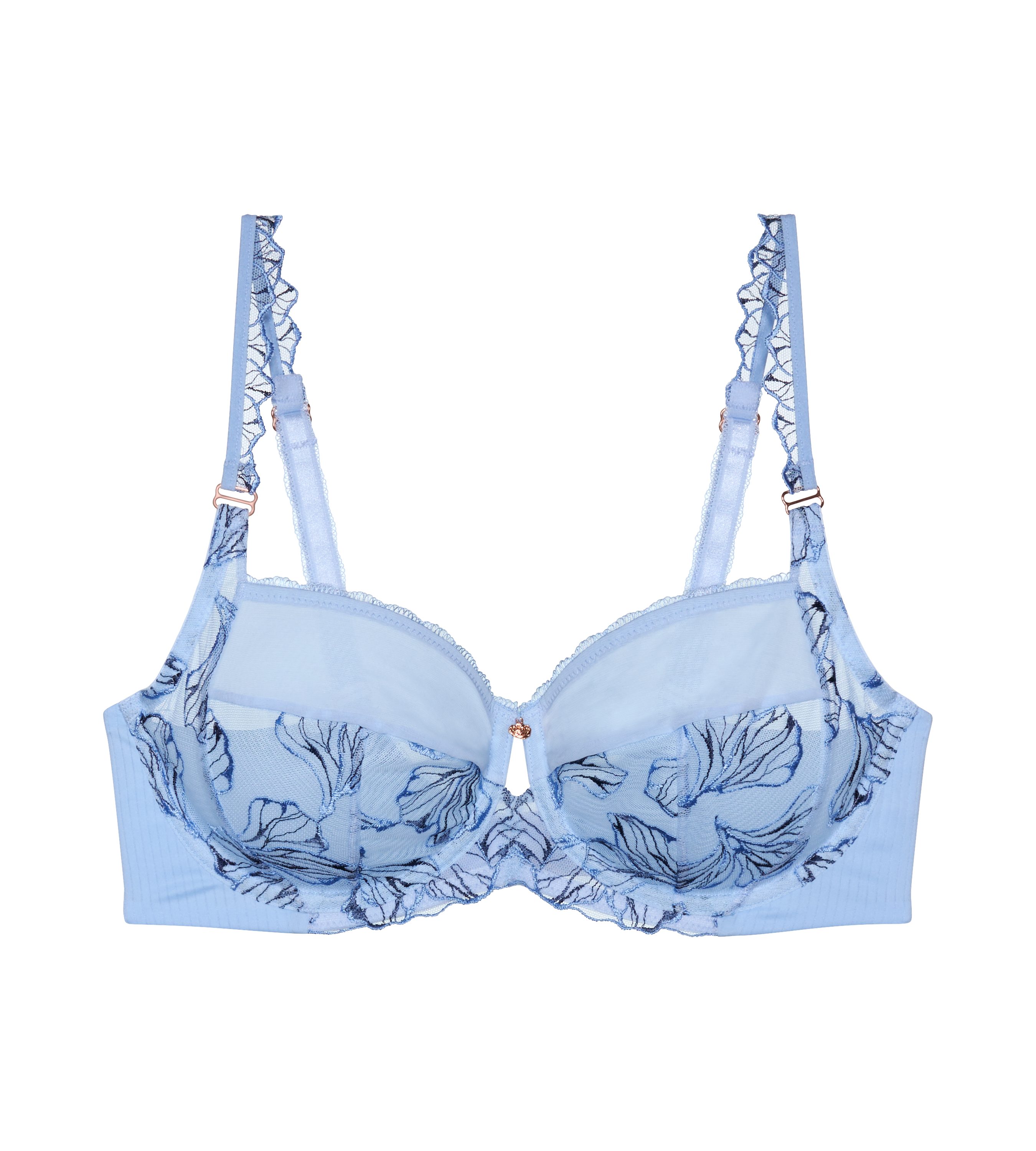 Triumph Bügel-BH Wild Iris Florale mehrfarbige florale Stickerei, tiefer Rückenausschnitt, weich, Mesh