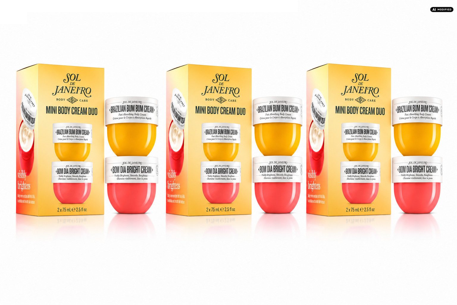 Sol de Janeiro Pflege-Geschenkset Sol de Janeiro Mini Body Cream Duo 3er Set, 2-tlg., Vorteilspack mit drei praktischen Duo-Sets