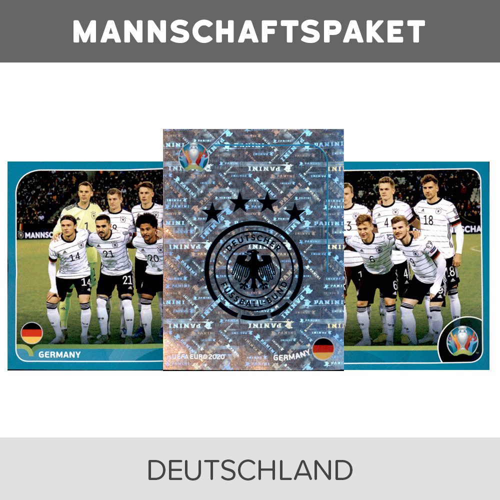 Panini Sammelkarte Panini EM 2020 Preview Mannschaftspaket Deutschland (Sticker GER1-28)
