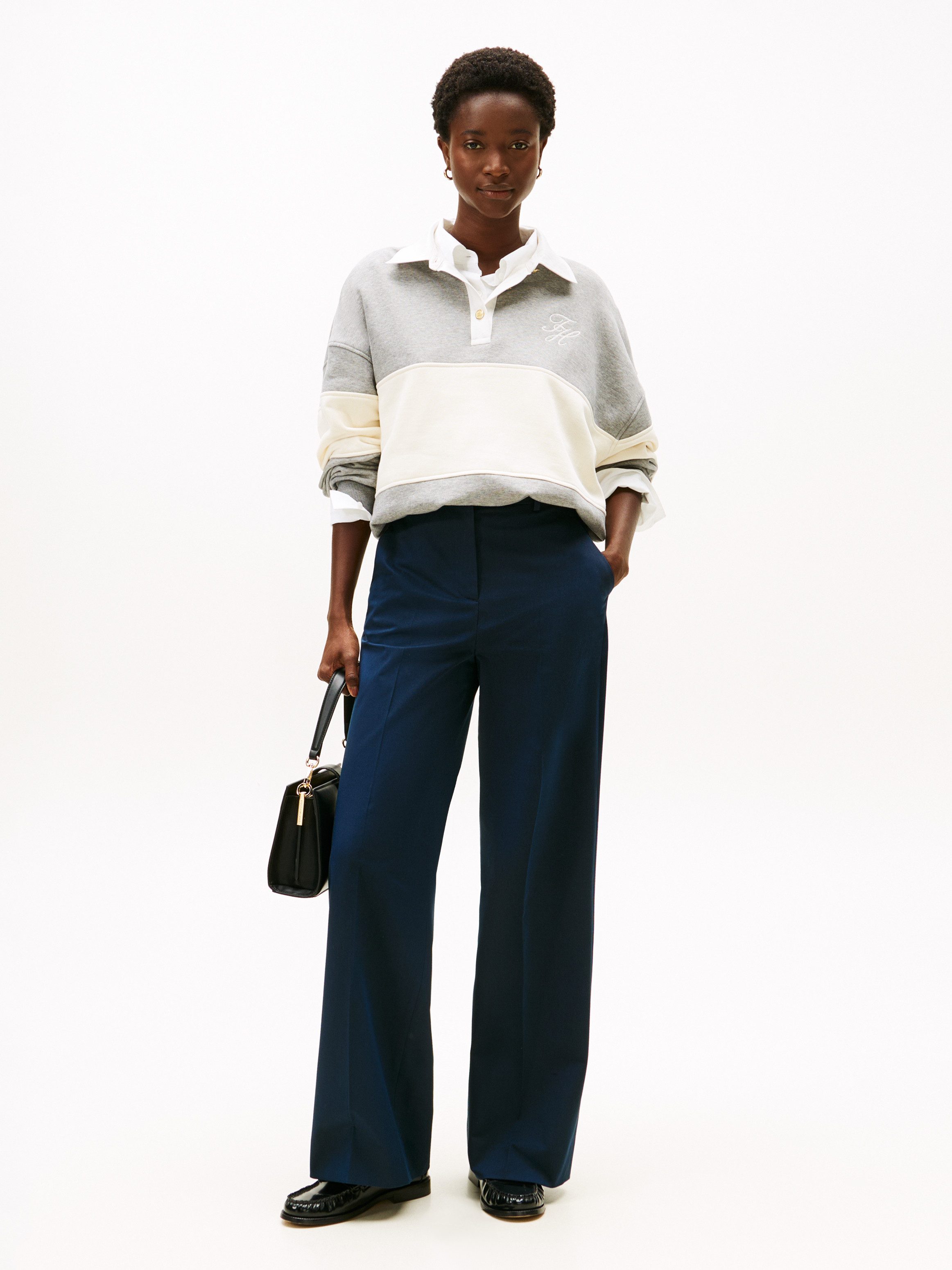 Tommy Hilfiger Anzughose COTTON WIDE LEG PANT
