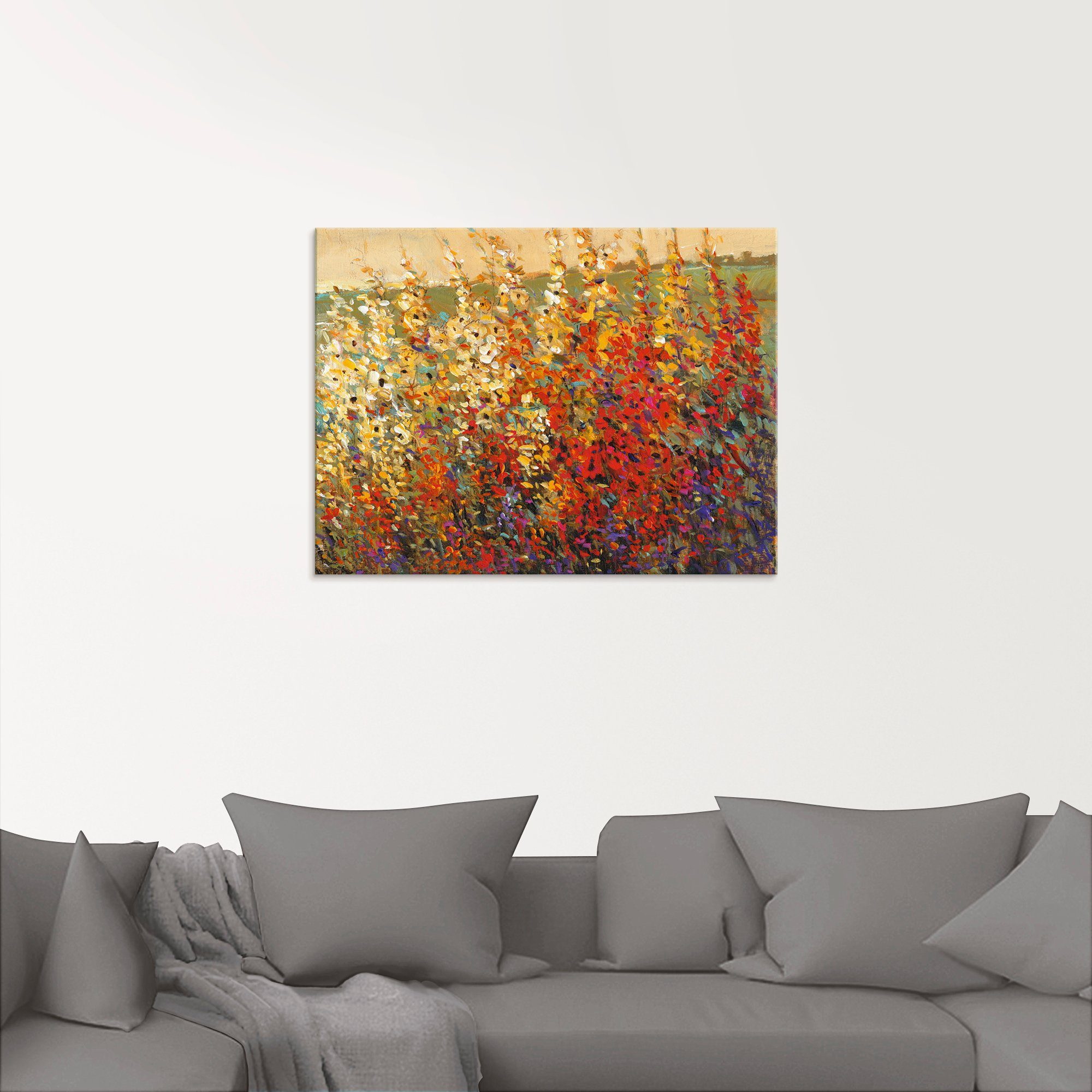 Artland Glasbild »Feld mit Herbstblumen I«, Blumenwiese (1 Stück)-kaufen