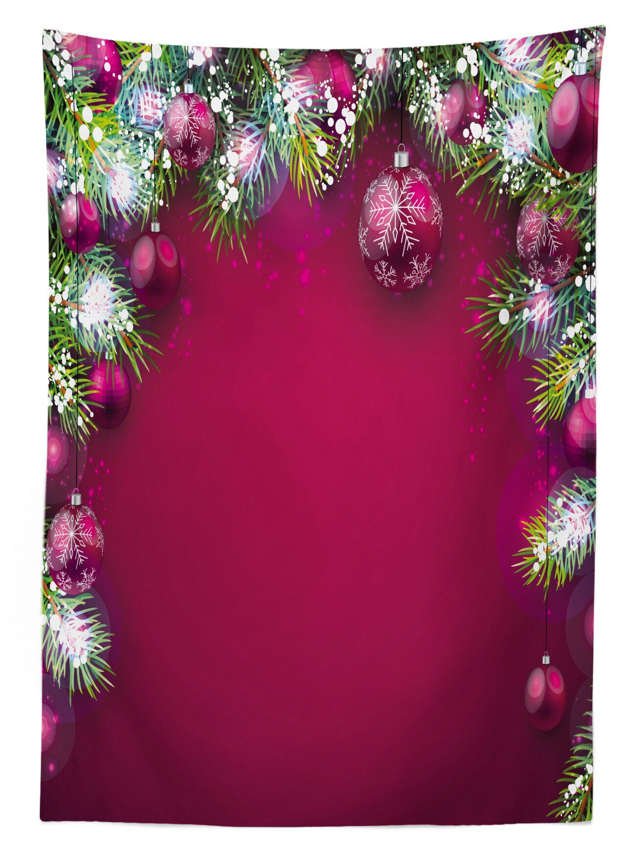 Klare geeignet Für Farbfest Abakuhaus Schneeflocken den Bereich Baumkugeln Farben, Waschbar Weihnachten Außen Tischdecke