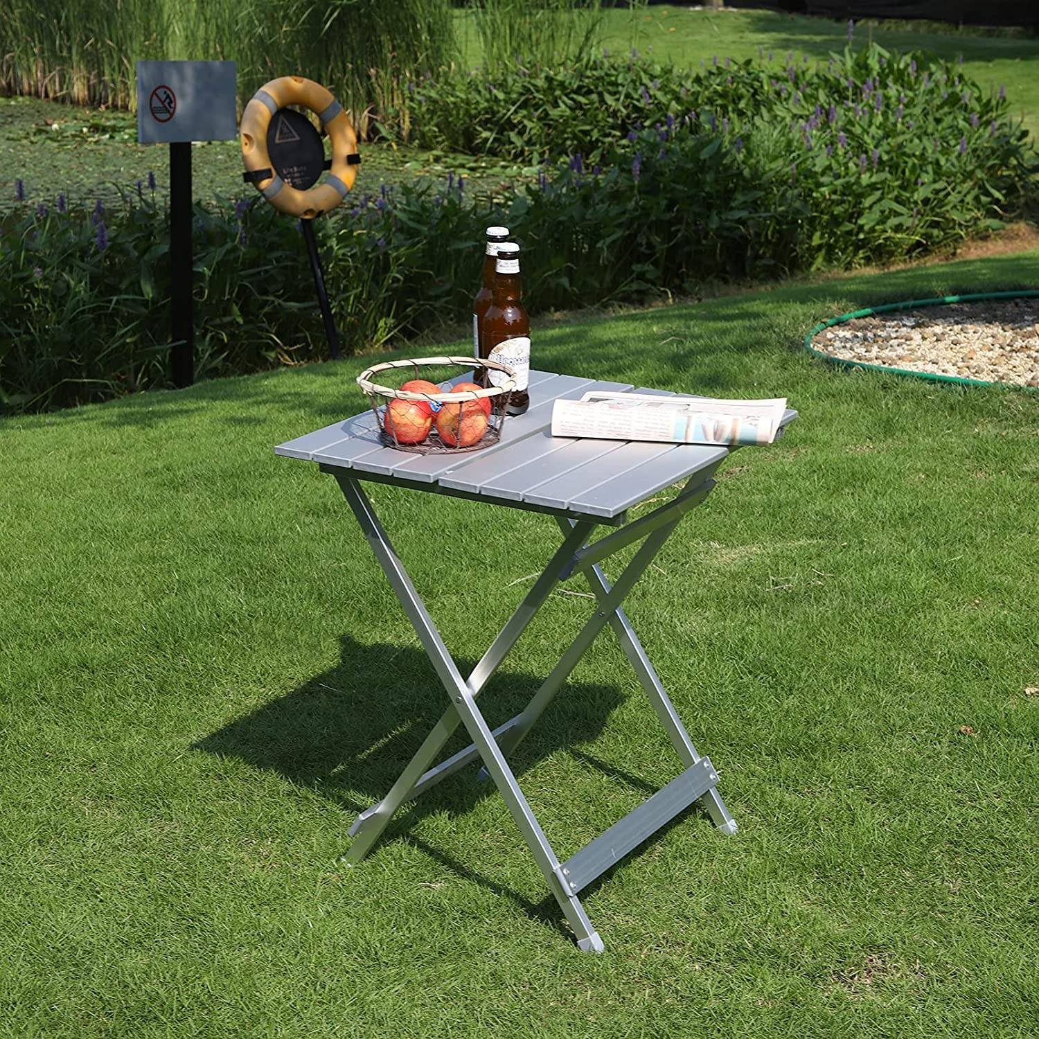 Woltu Campingtisch (1-St), Gartentisch Klappbar aus Aluminium,50.5x47x59.5c günstig online kaufen