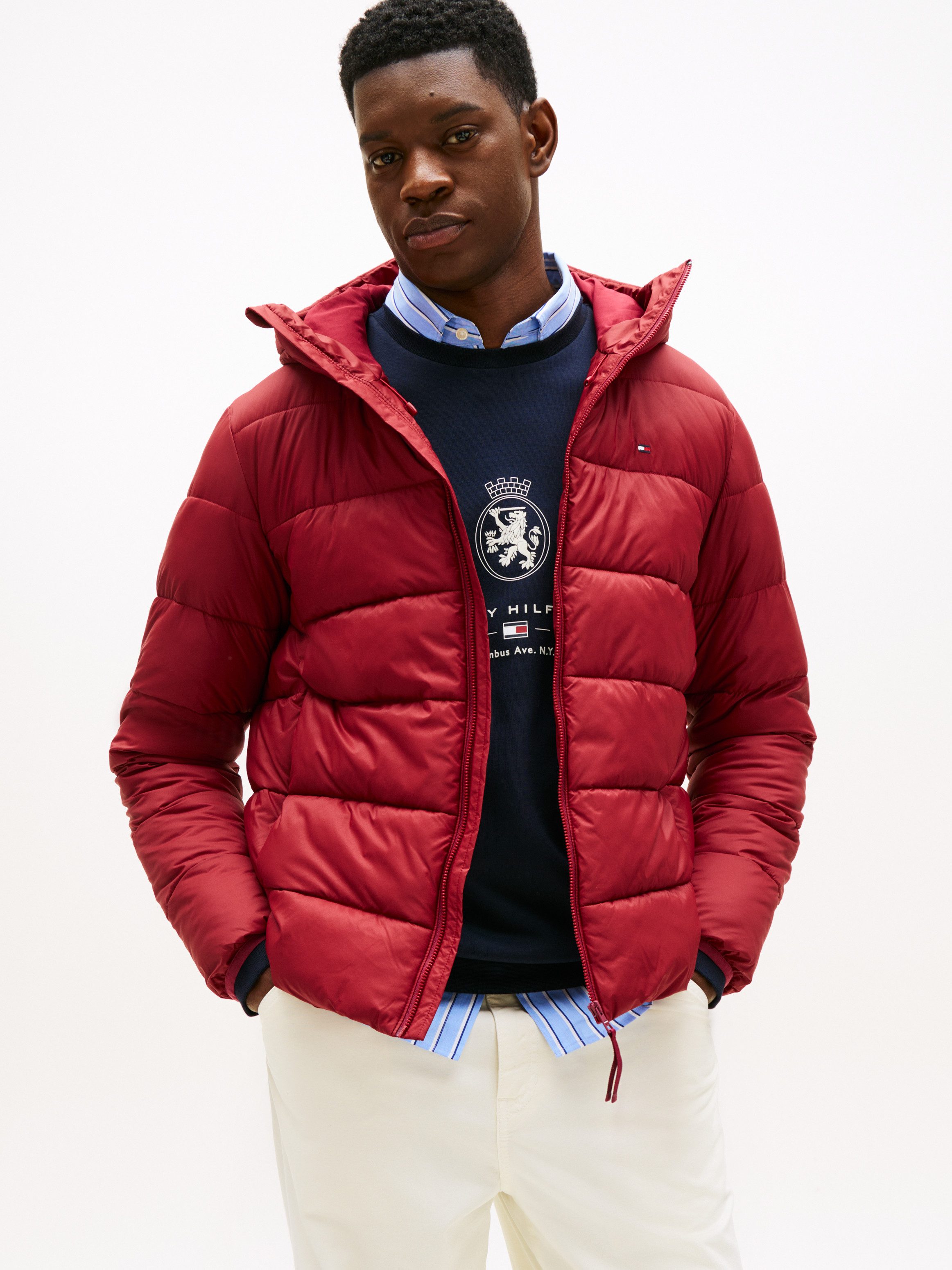 Tommy Hilfiger Steppjacke MID WEIGHT HOODED JACKET Winterjacke, Übergangsja günstig online kaufen
