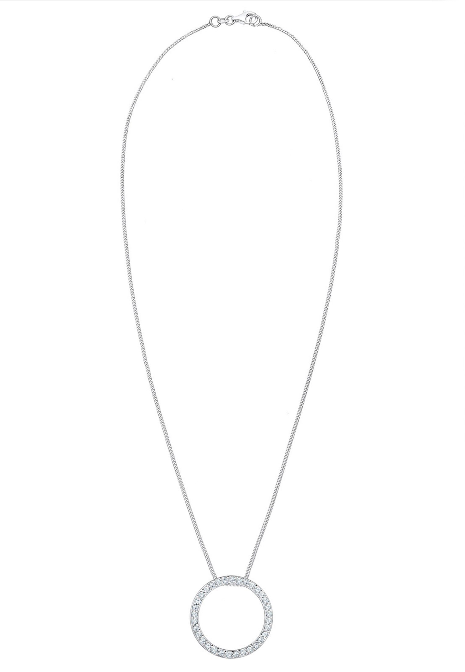 Elli Collierkettchen Kreis 925 Silber^, mit Kristallen von Swarovski®