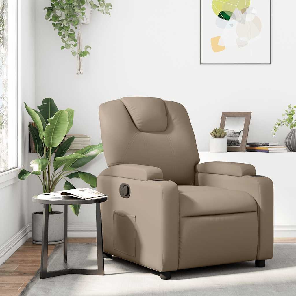 Relaxsessel Cappuccino-Braun 74x88x97 cm mit manueller Liegefunktion